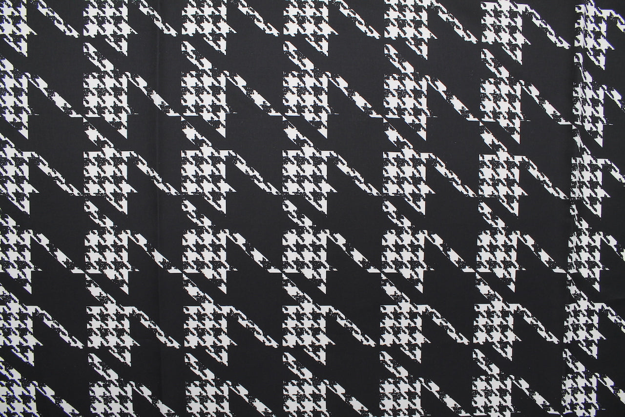 Tissu Doublure Imperméable Imprimé Pied de Poule
