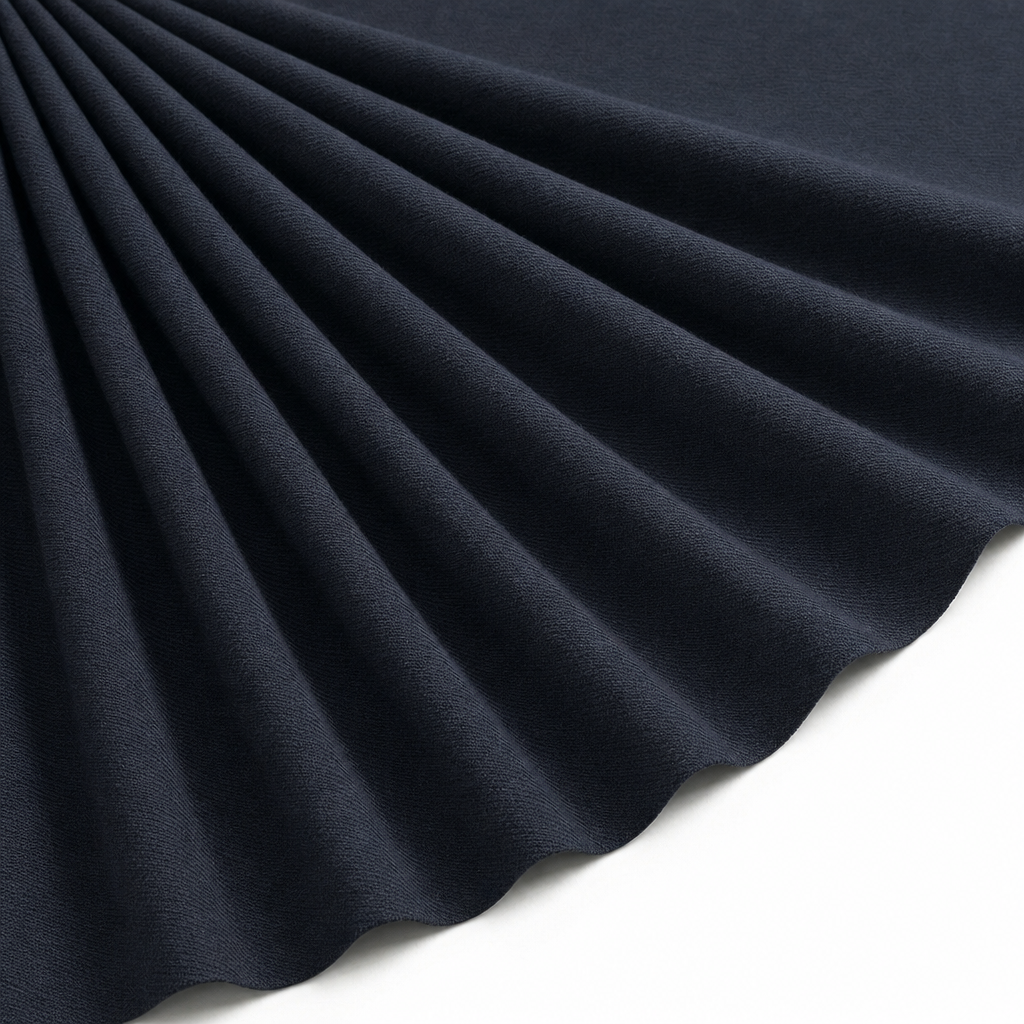 Tissu Drap de Laine Uni Marine