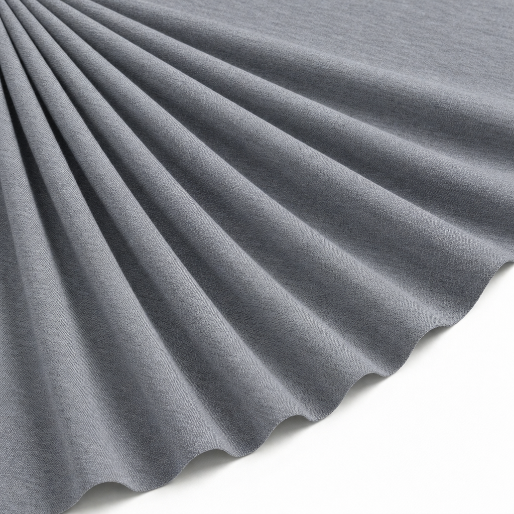 Tissu Drap de Laine Uni Gris