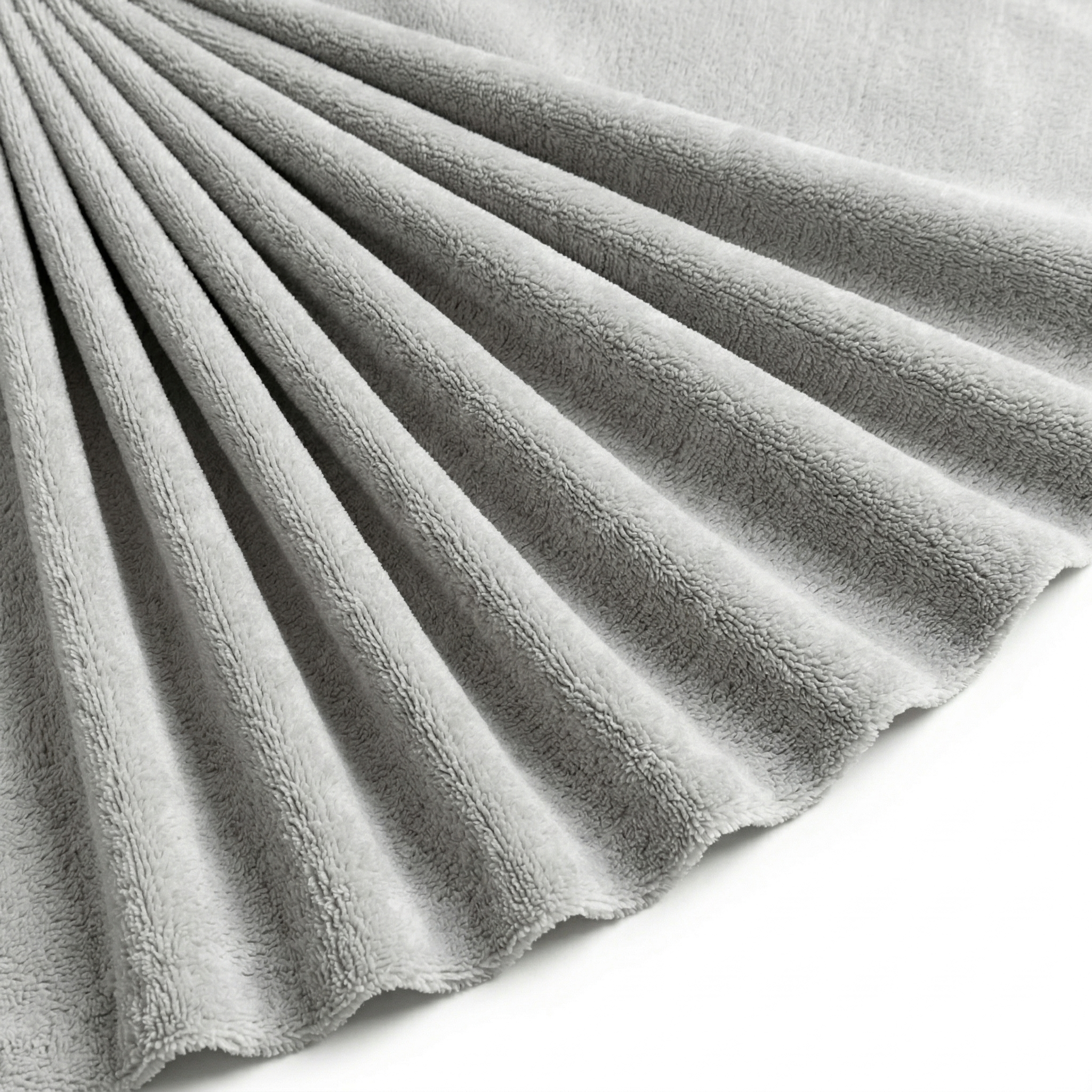 Tissu Éponge Bambou Micro Uni Gris clair
