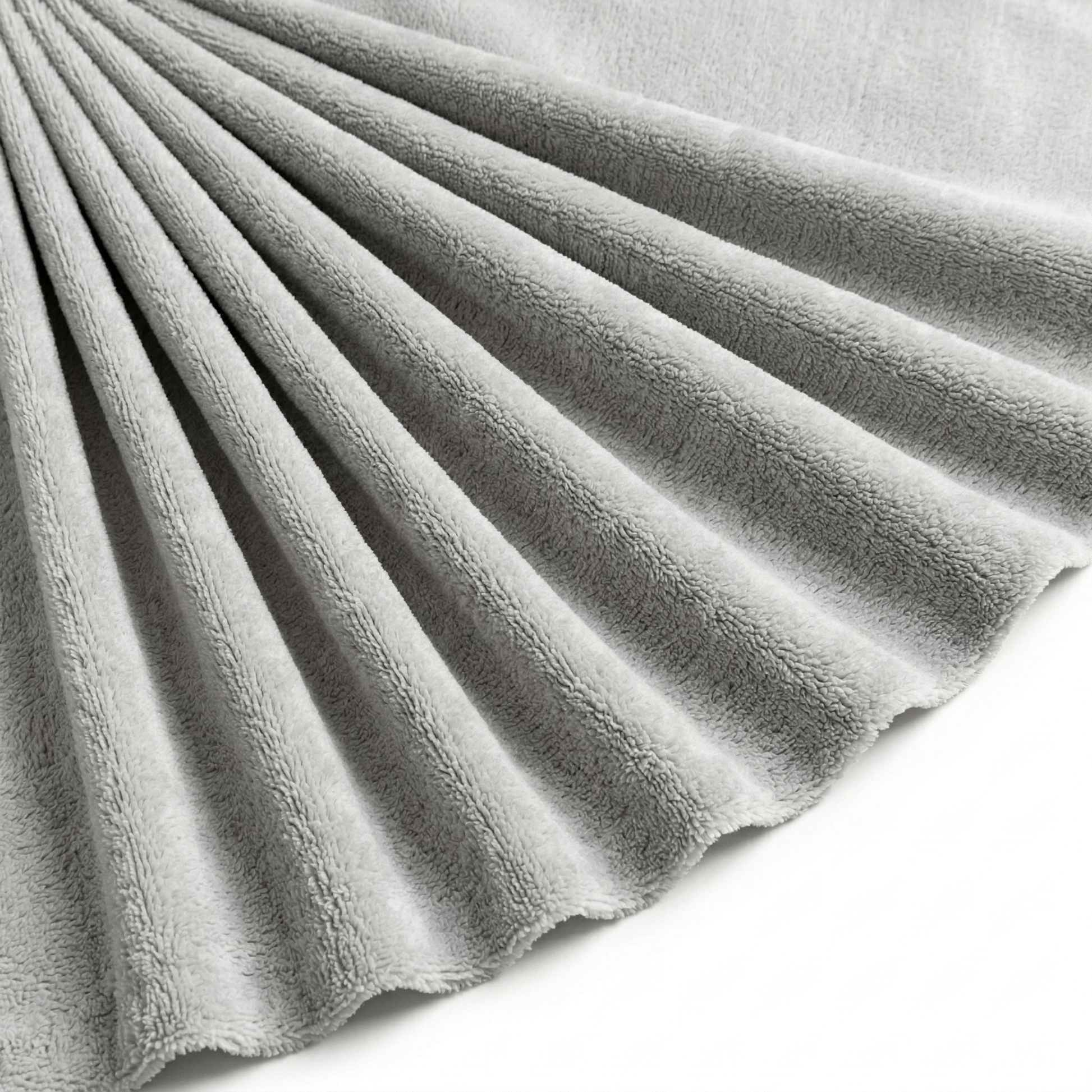 Tissu Éponge Bambou Micro Uni Gris clair