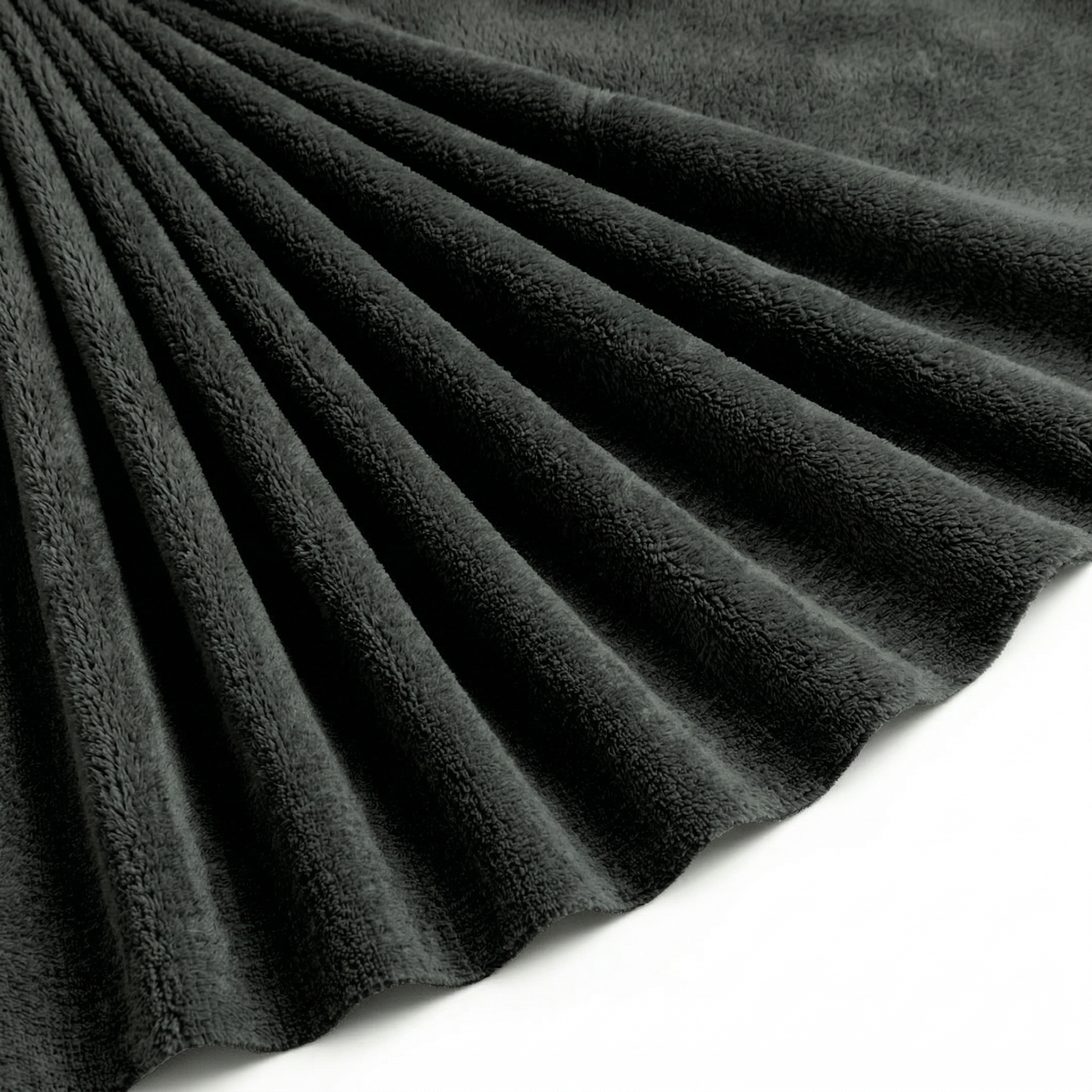 Tissu Éponge Bambou Micro Uni Gris foncé