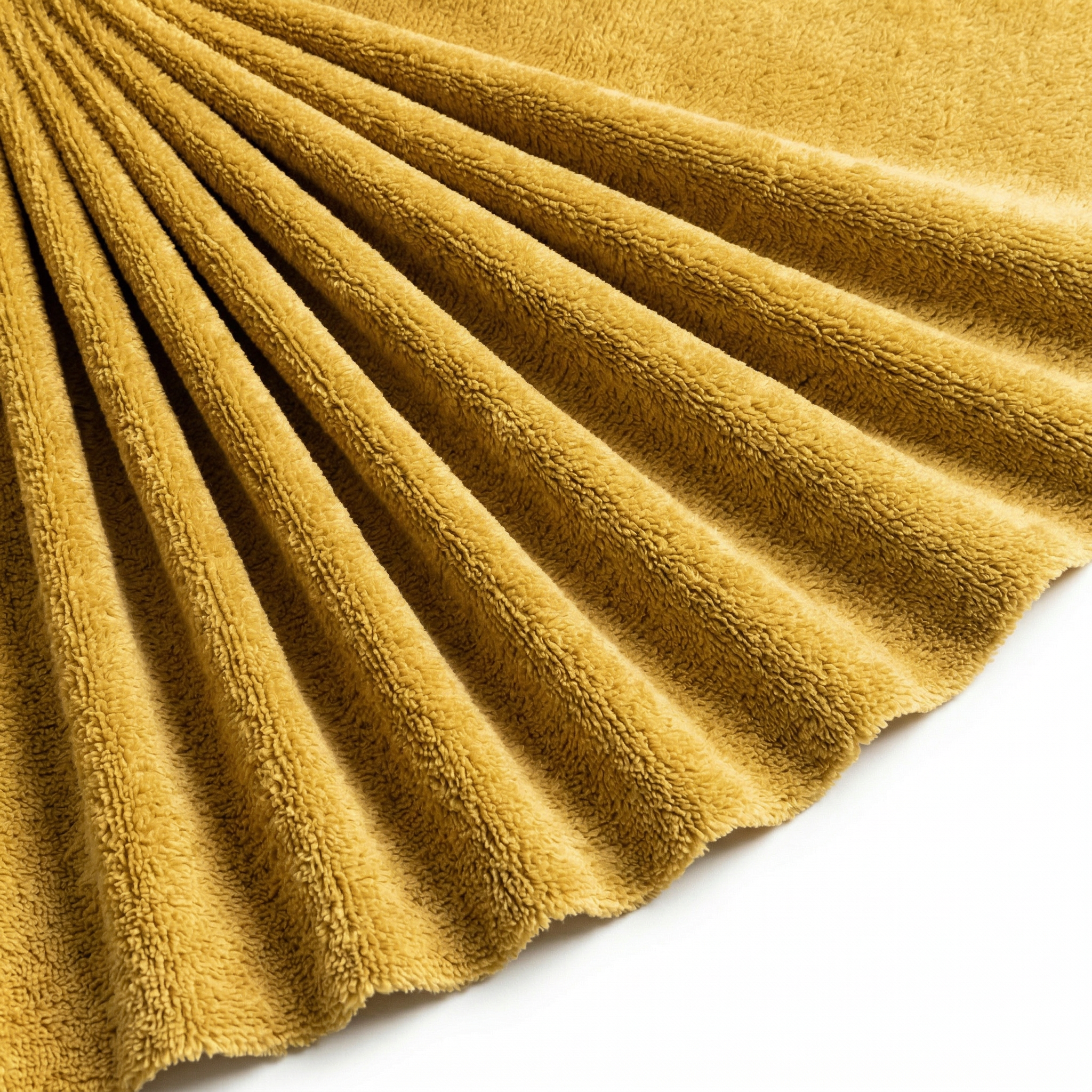 Tissu Éponge Bambou Micro Uni Moutarde