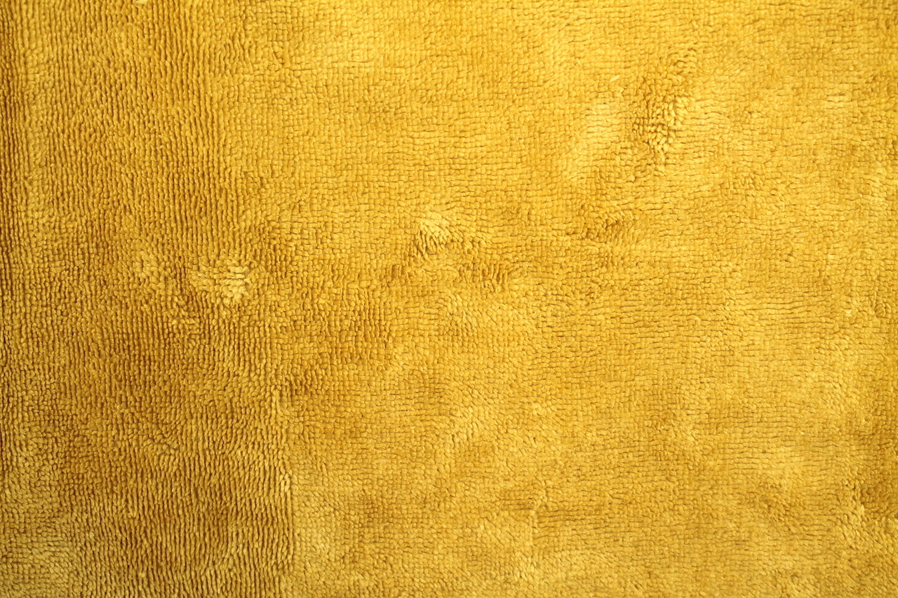 Tissu Éponge Bambou Micro Uni Moutarde