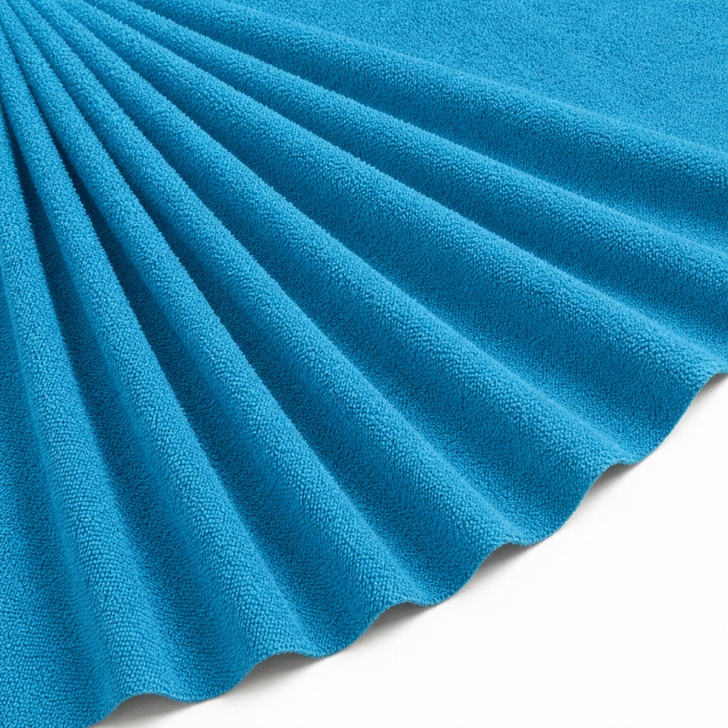Tissu Éponge Bambou Micro Uni Turquoise