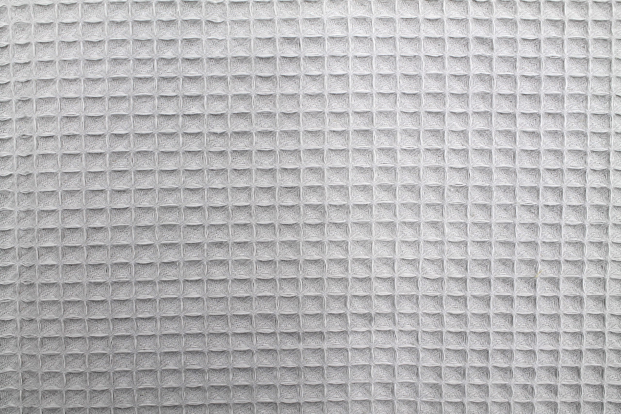 Tissu Éponge de Coton Bio Nid d'Abeille Gris clair