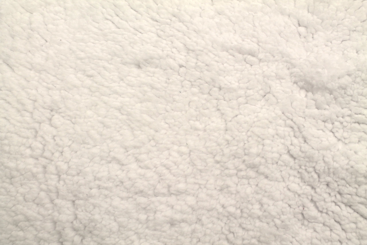 Tissu Fausse Fourrure Mouton Uni Blanc cassé
