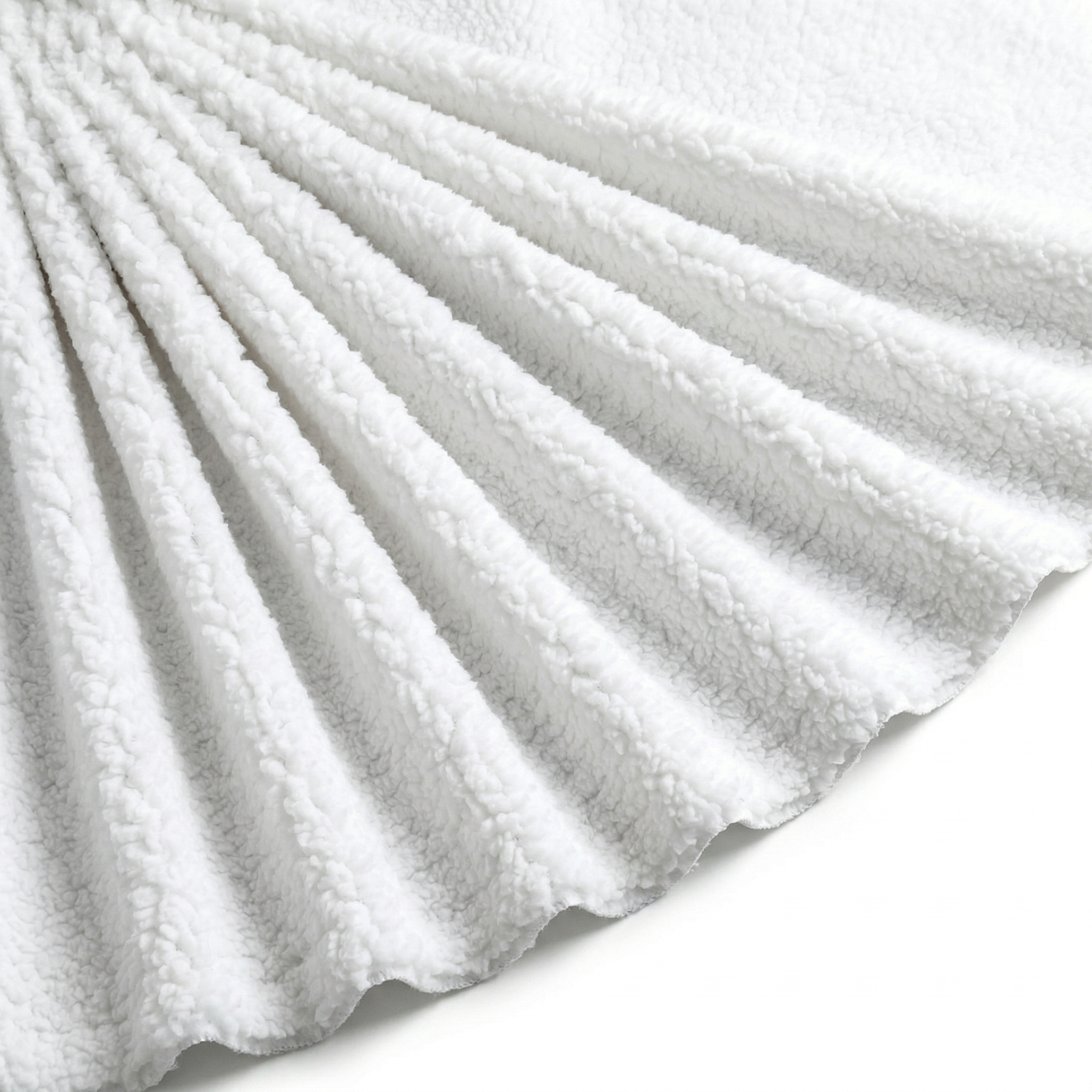 Tissu Fausse Fourrure Mouton Uni Blanc