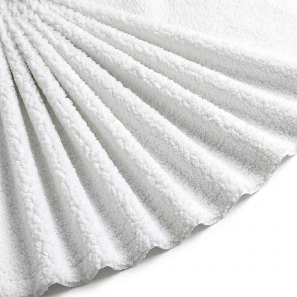 Tissu Fausse Fourrure Mouton Uni Blanc