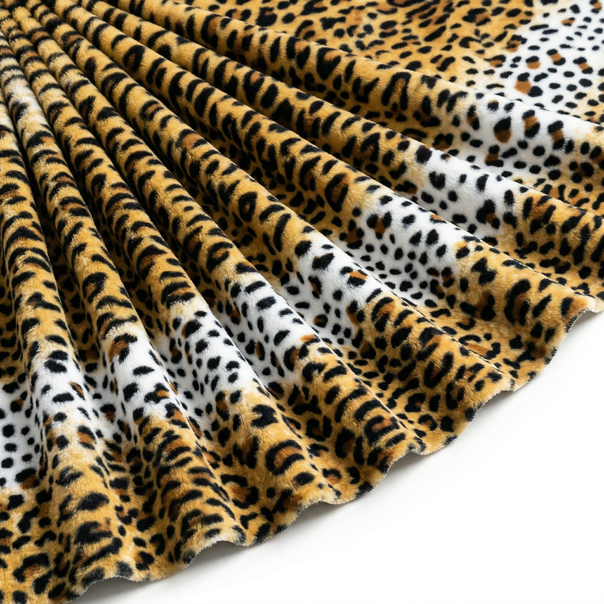 Tissu Fausse Fourrure Peau de bête Léopard