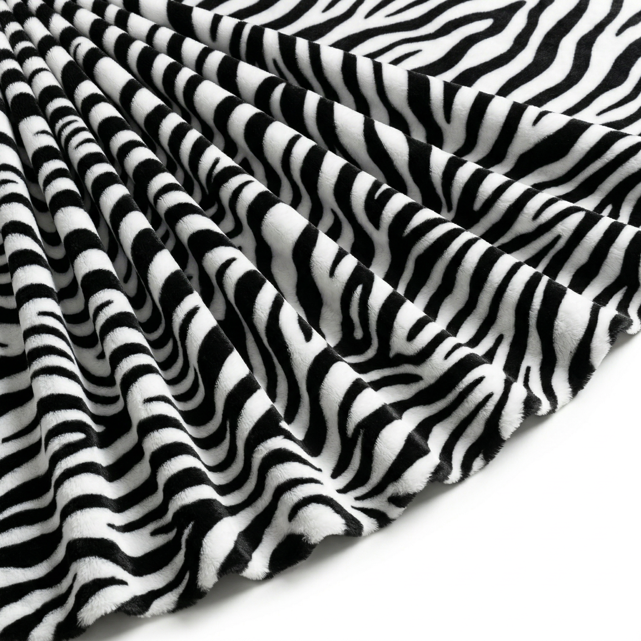 Tissu Fausse Fourrure Peau de bête Zèbre