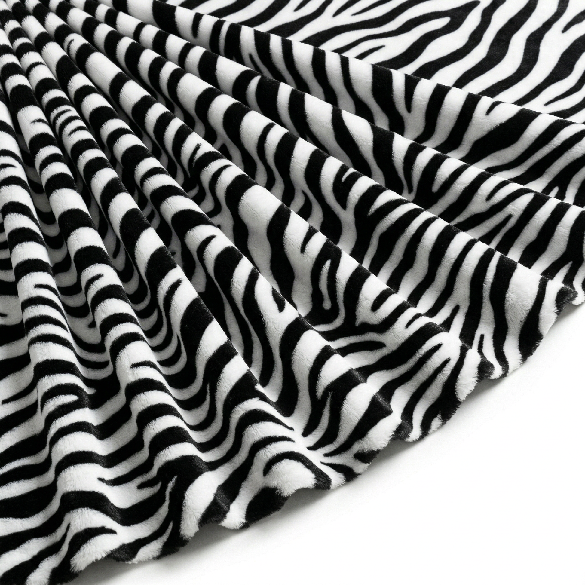 Tissu Fausse Fourrure Peau de bête Zèbre