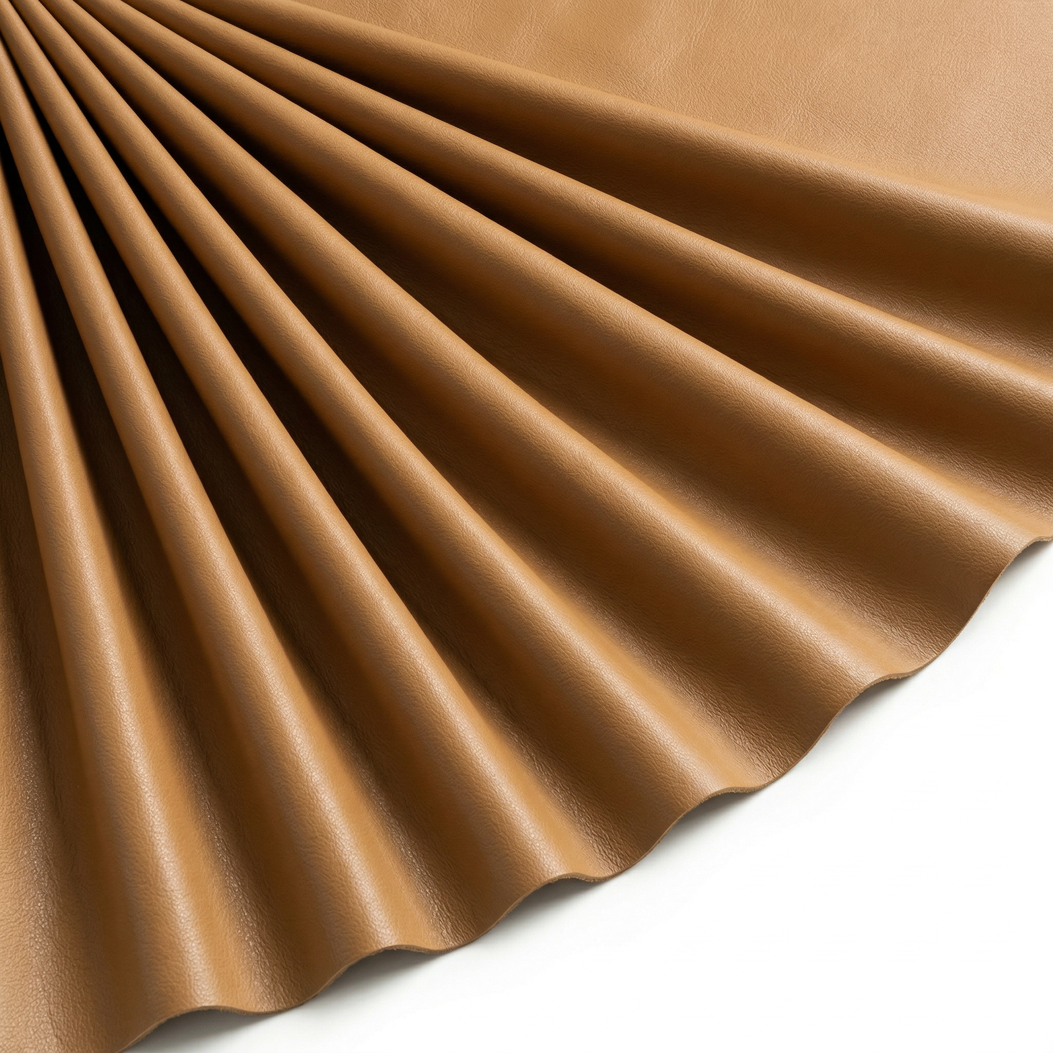 Tissu Faux Cuir envers Suédine Camel