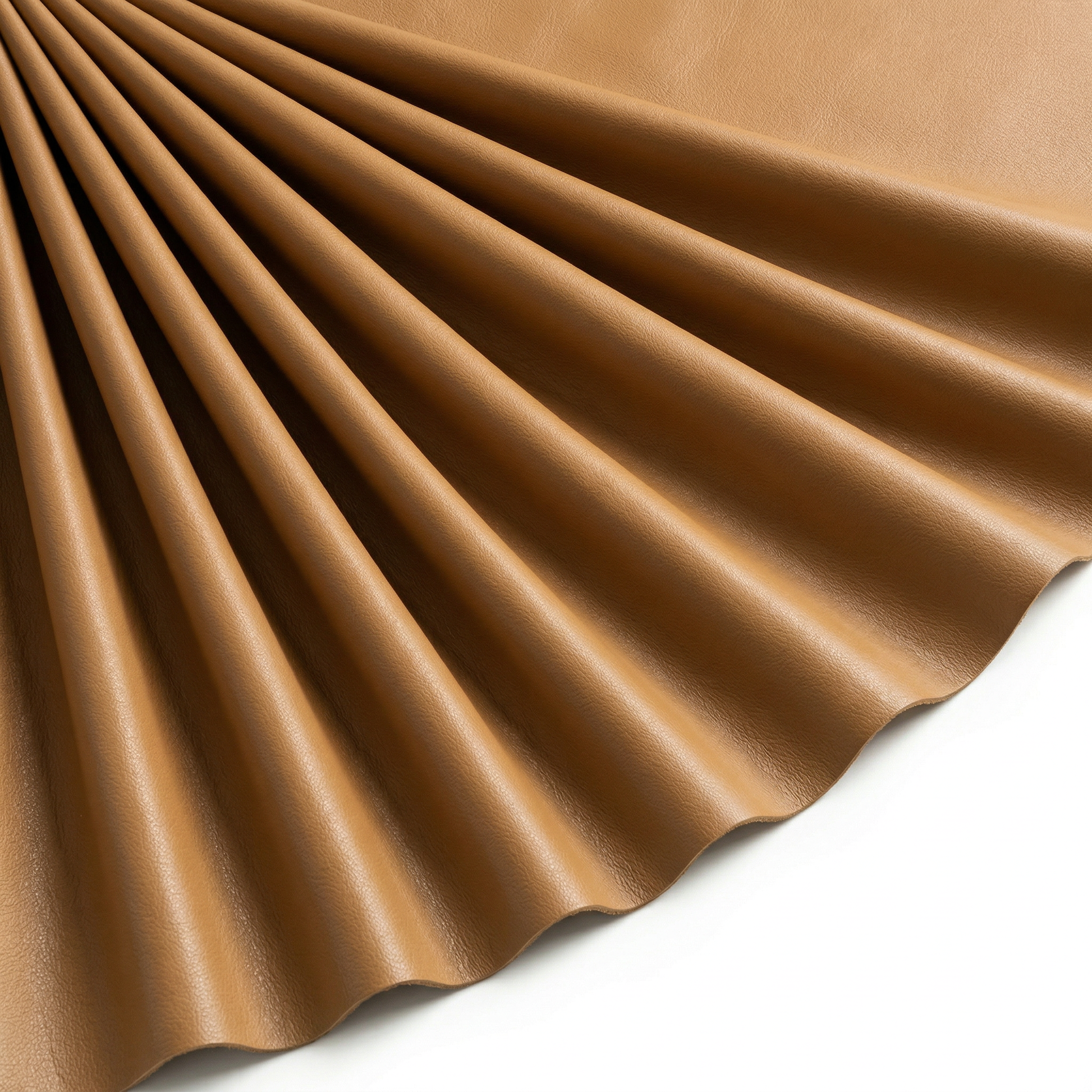 Tissu Faux Cuir envers Suédine Camel