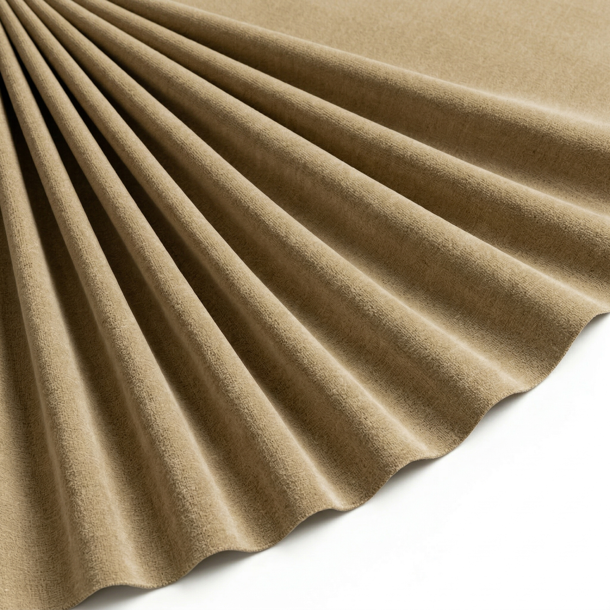 Tissu Flanelle de Coton Uni Beige