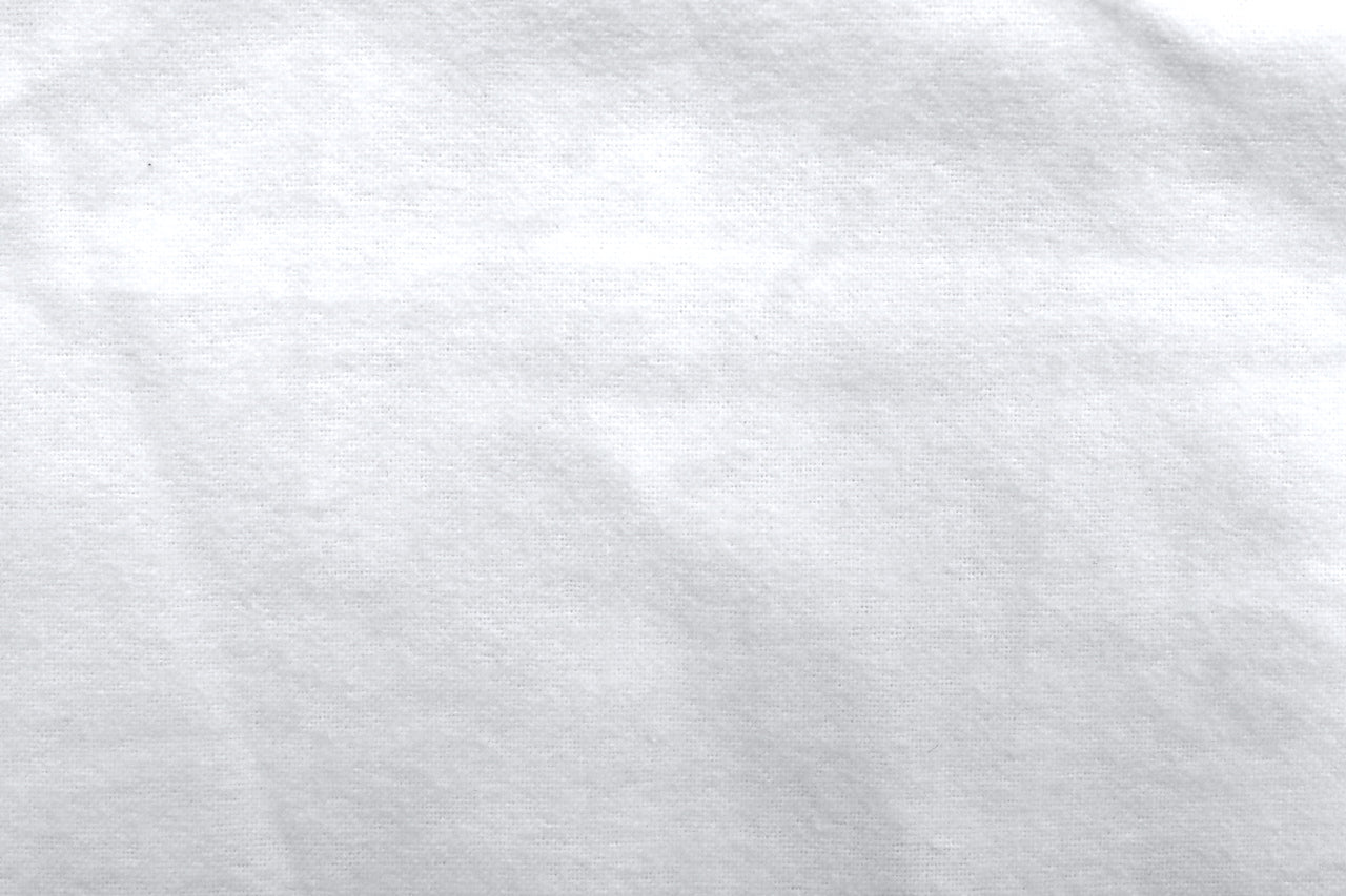 Tissu Flanelle de Coton Uni Blanc