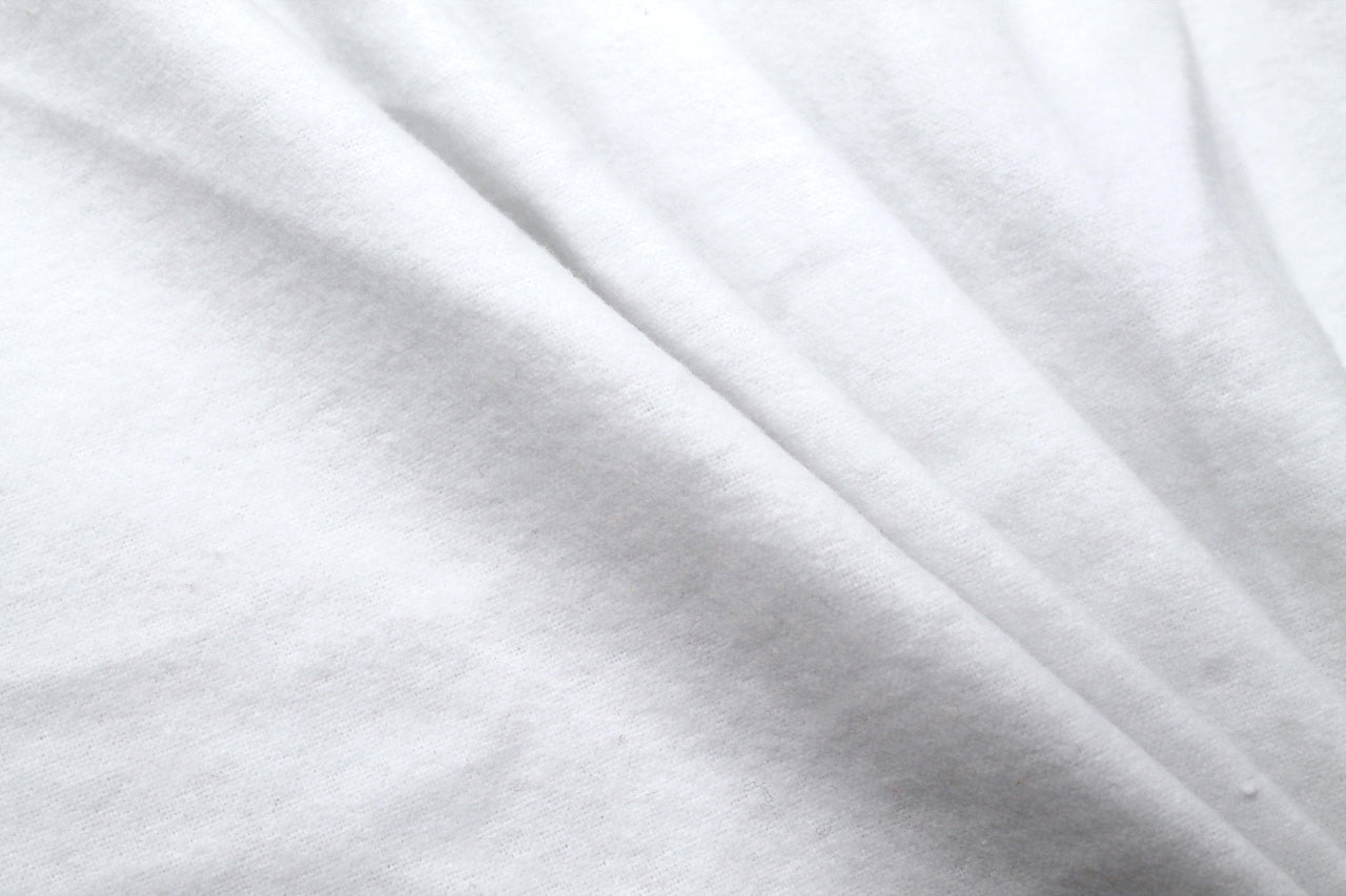 Tissu Flanelle de Coton Uni Blanc