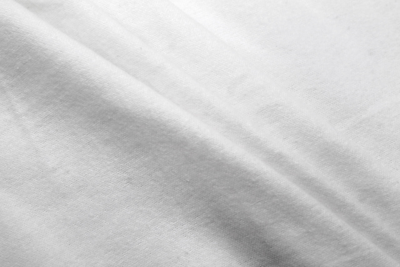 Tissu Flanelle de Coton Uni Blanc cassé