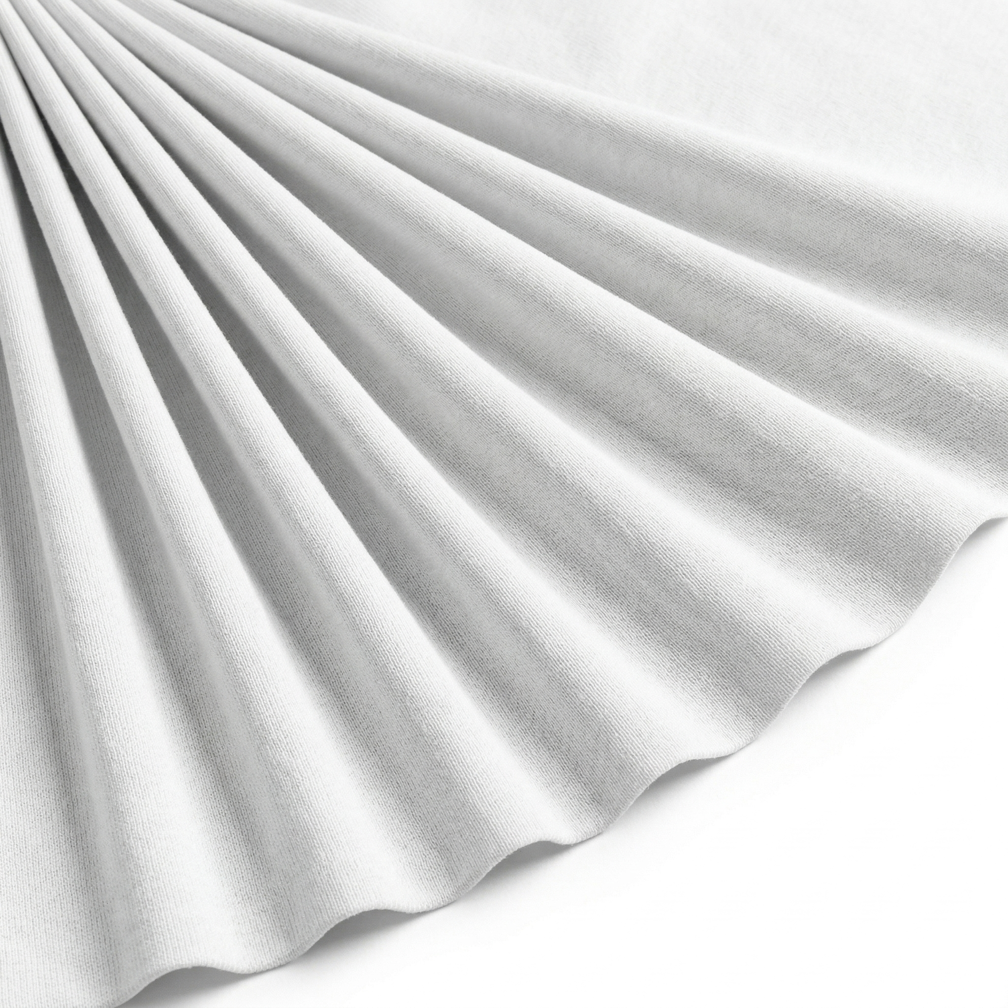 Tissu Flanelle de Coton Uni Blanc cassé