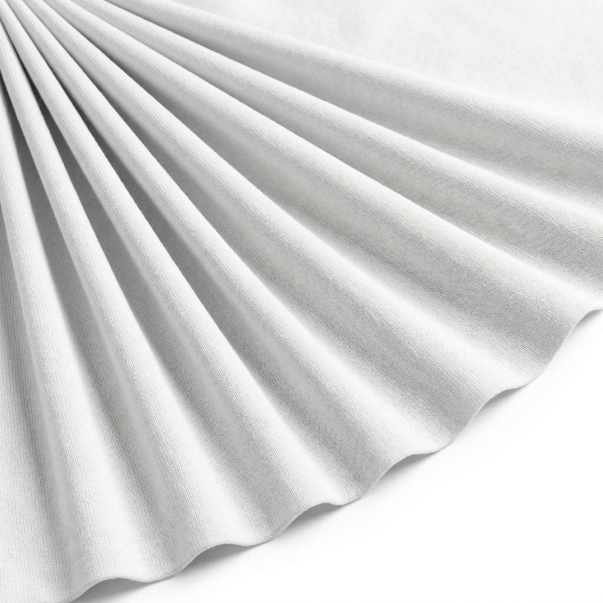 Tissu Flanelle de Coton Uni Blanc cassé