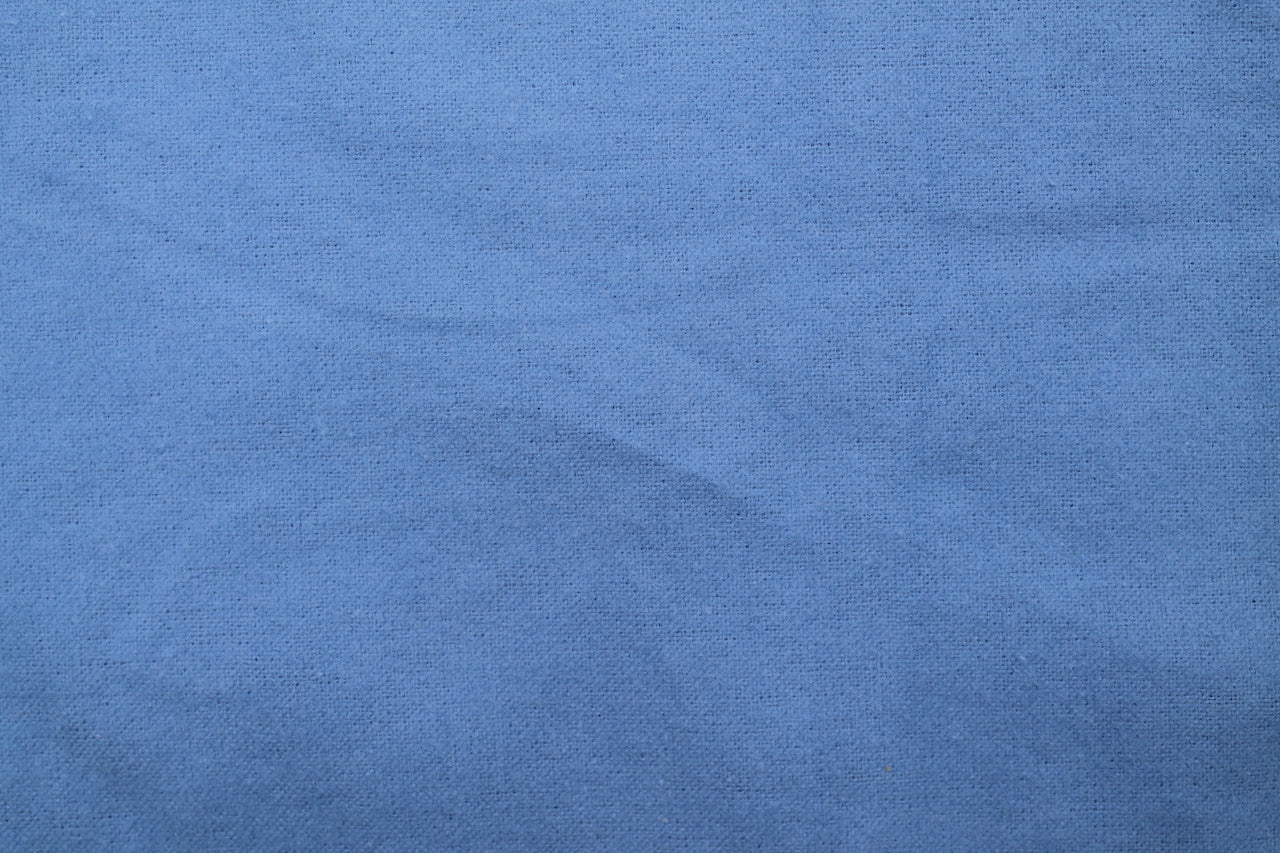 Tissu Flanelle de Coton Uni Bleu