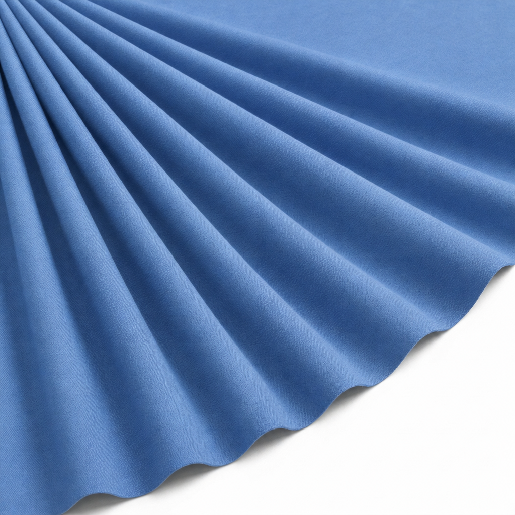 Tissu Flanelle de Coton Uni Bleu