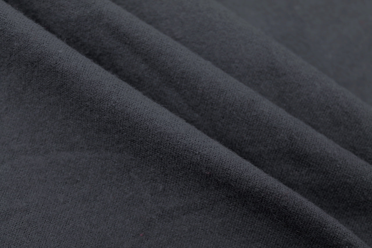 Tissu Flanelle de Coton Uni Gris foncé