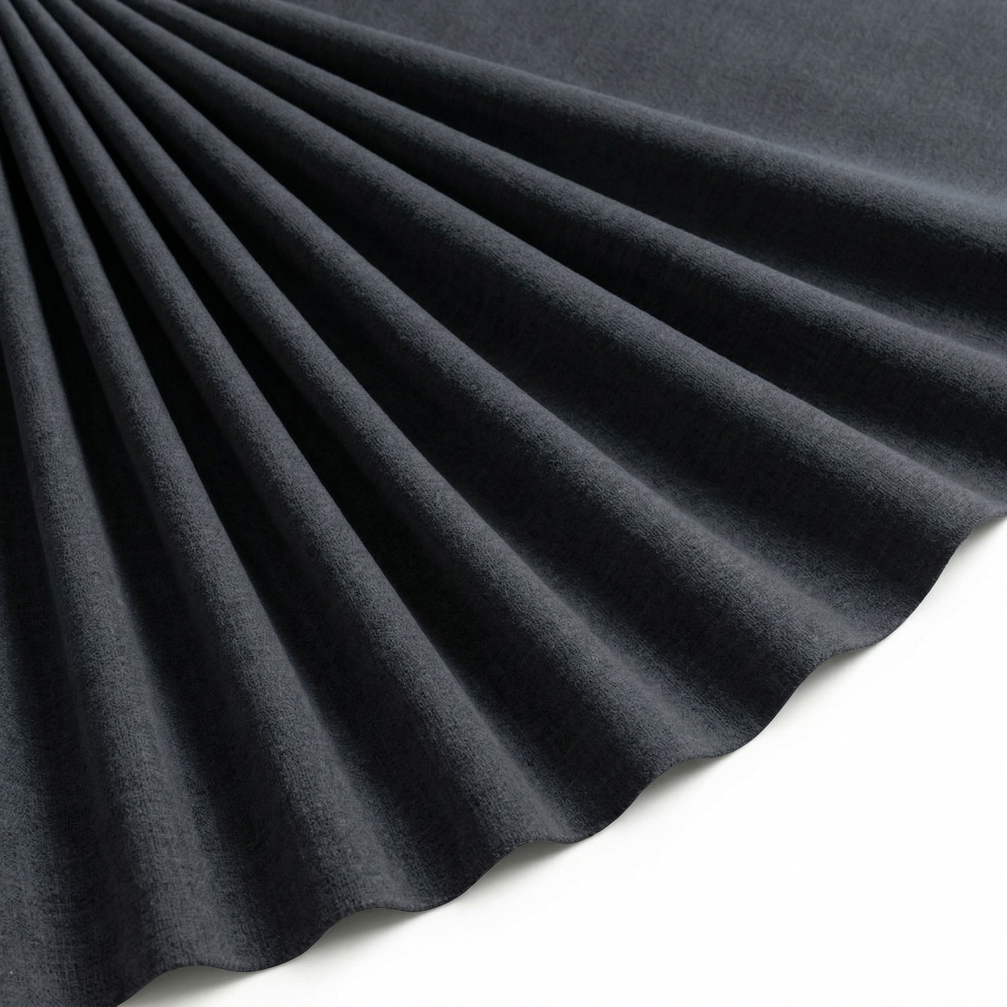 Tissu Flanelle de Coton Uni Gris foncé