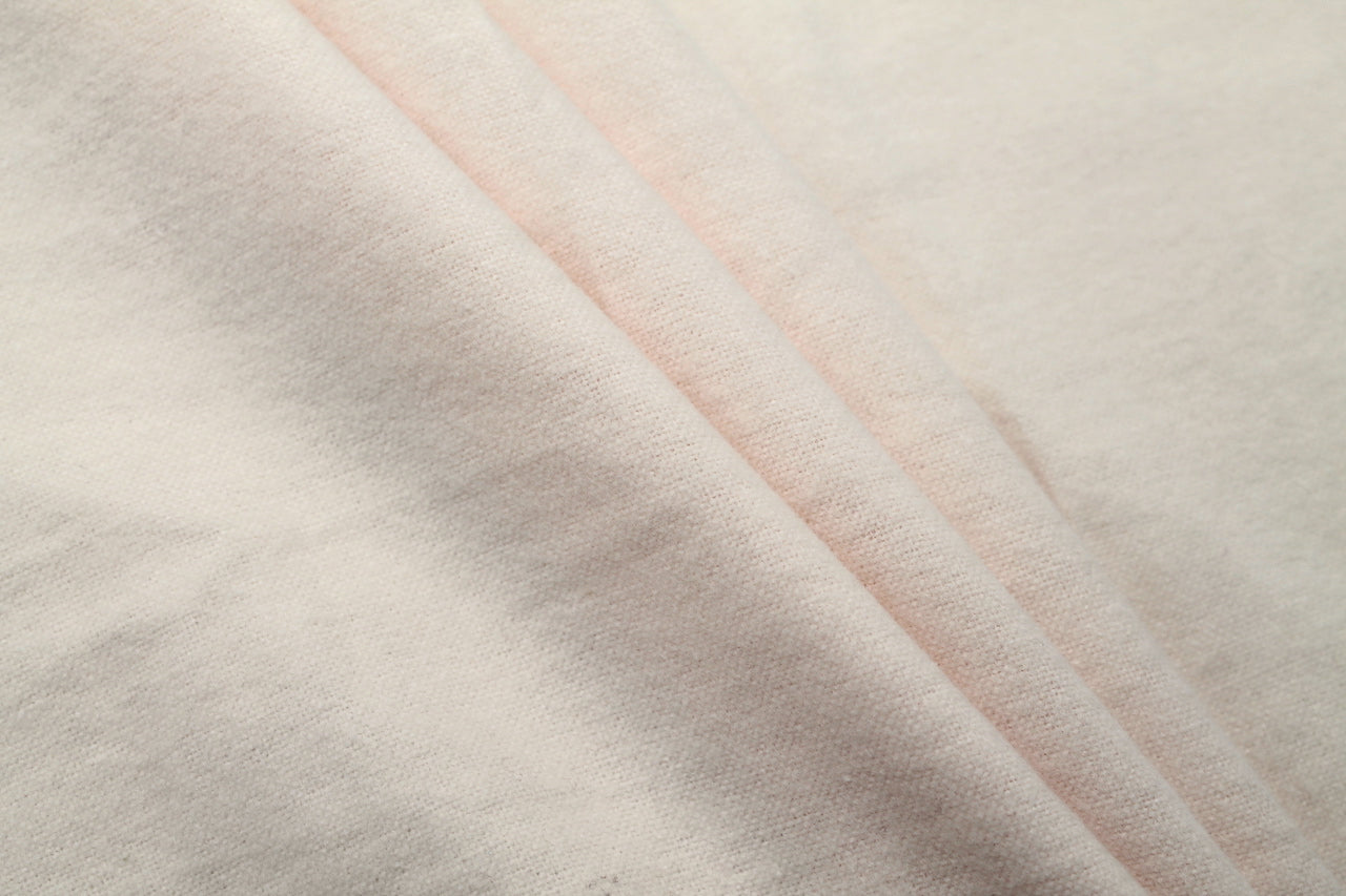 Tissu Flanelle de Coton Uni Rose pâle
