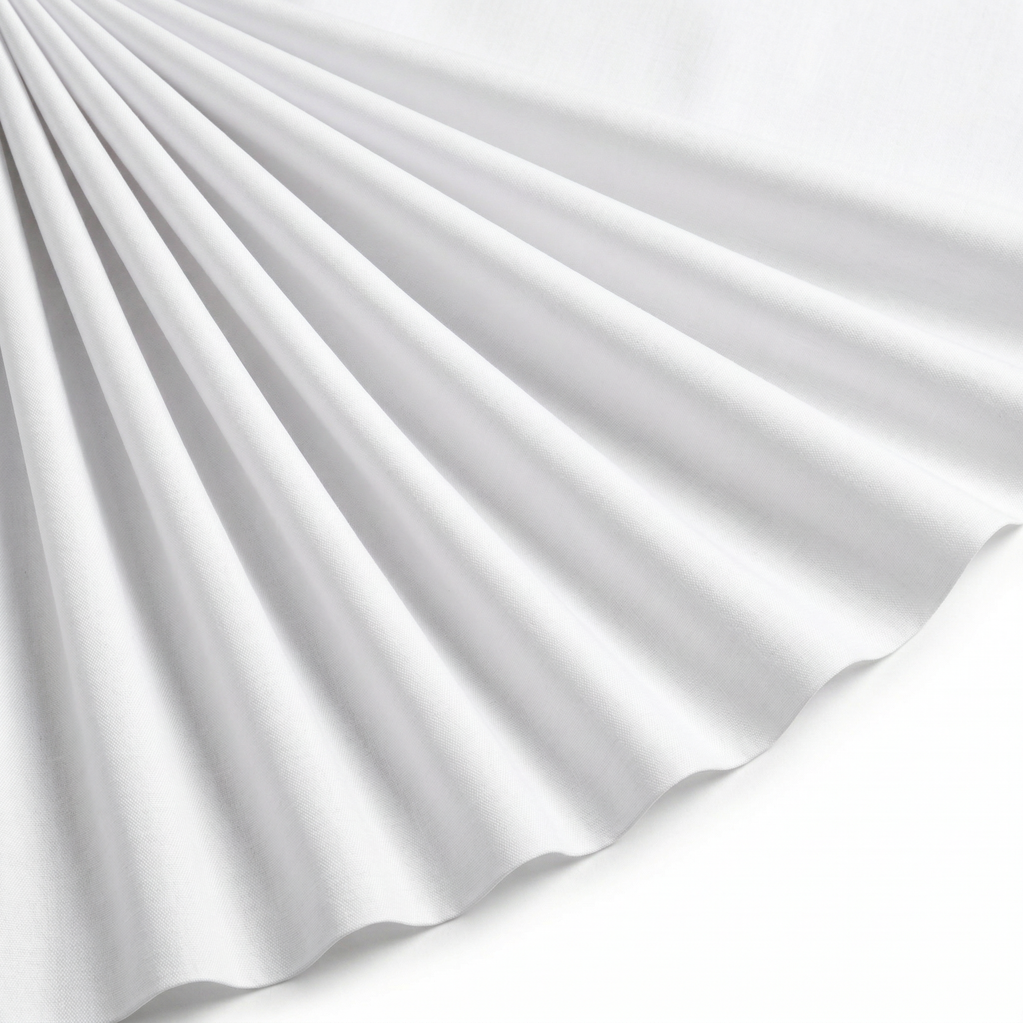Tissu Gabardine Polycoton Rigide Uni Blanc