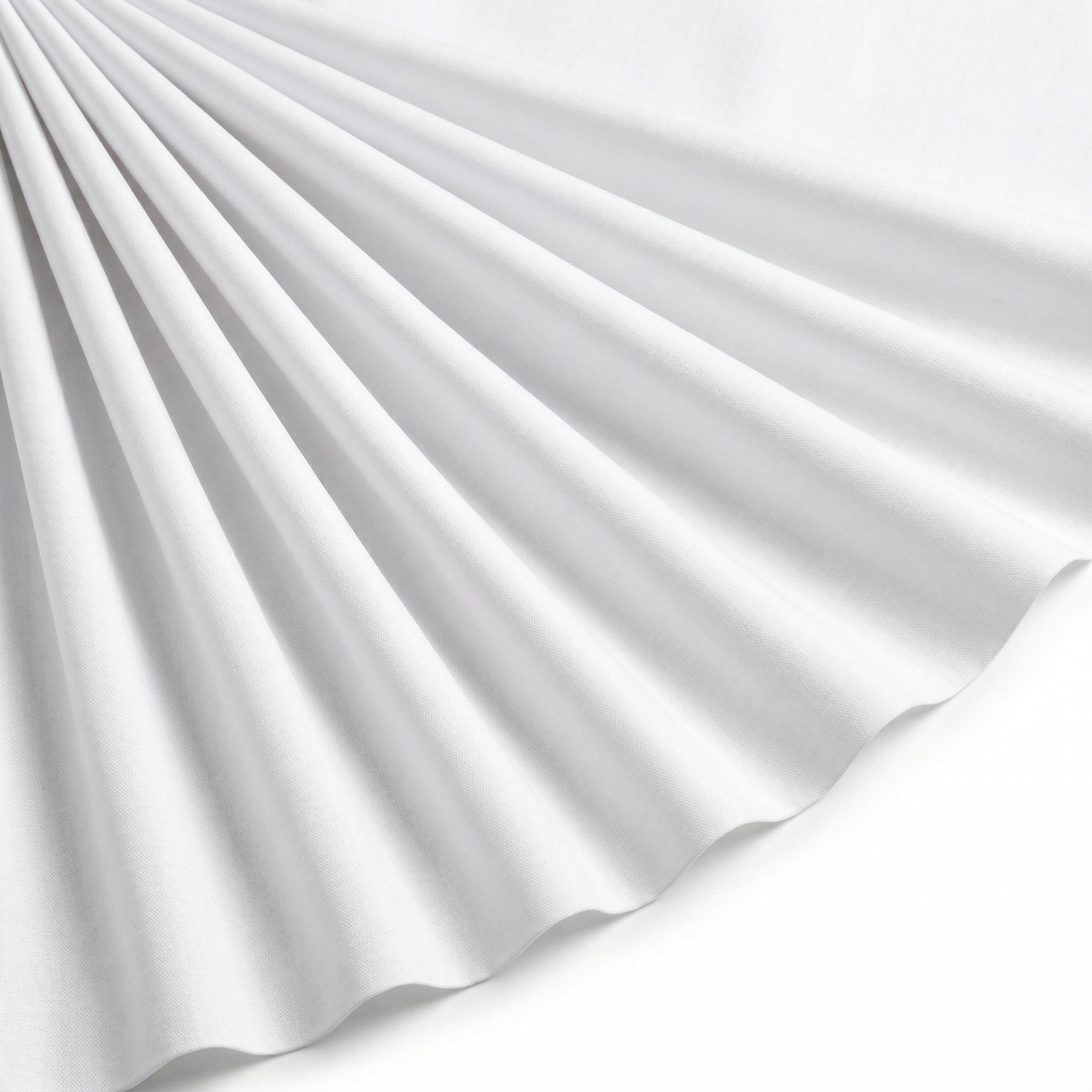 Tissu Gabardine Polycoton Rigide Uni Blanc