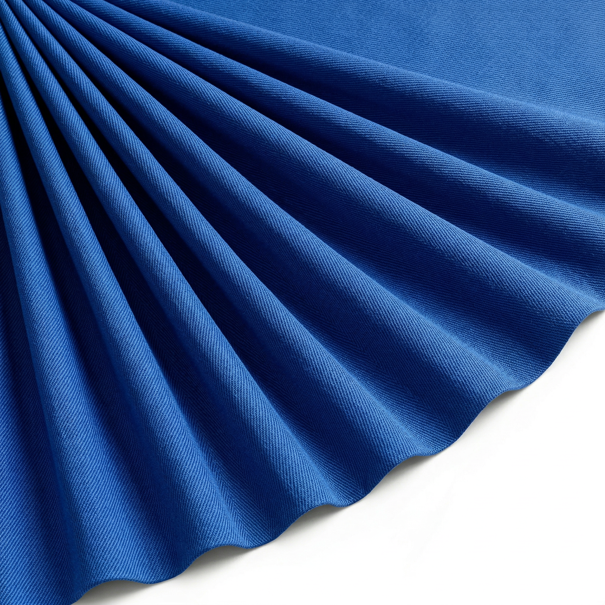 Tissu Gabardine Polycoton Rigide Uni Bleu Roi