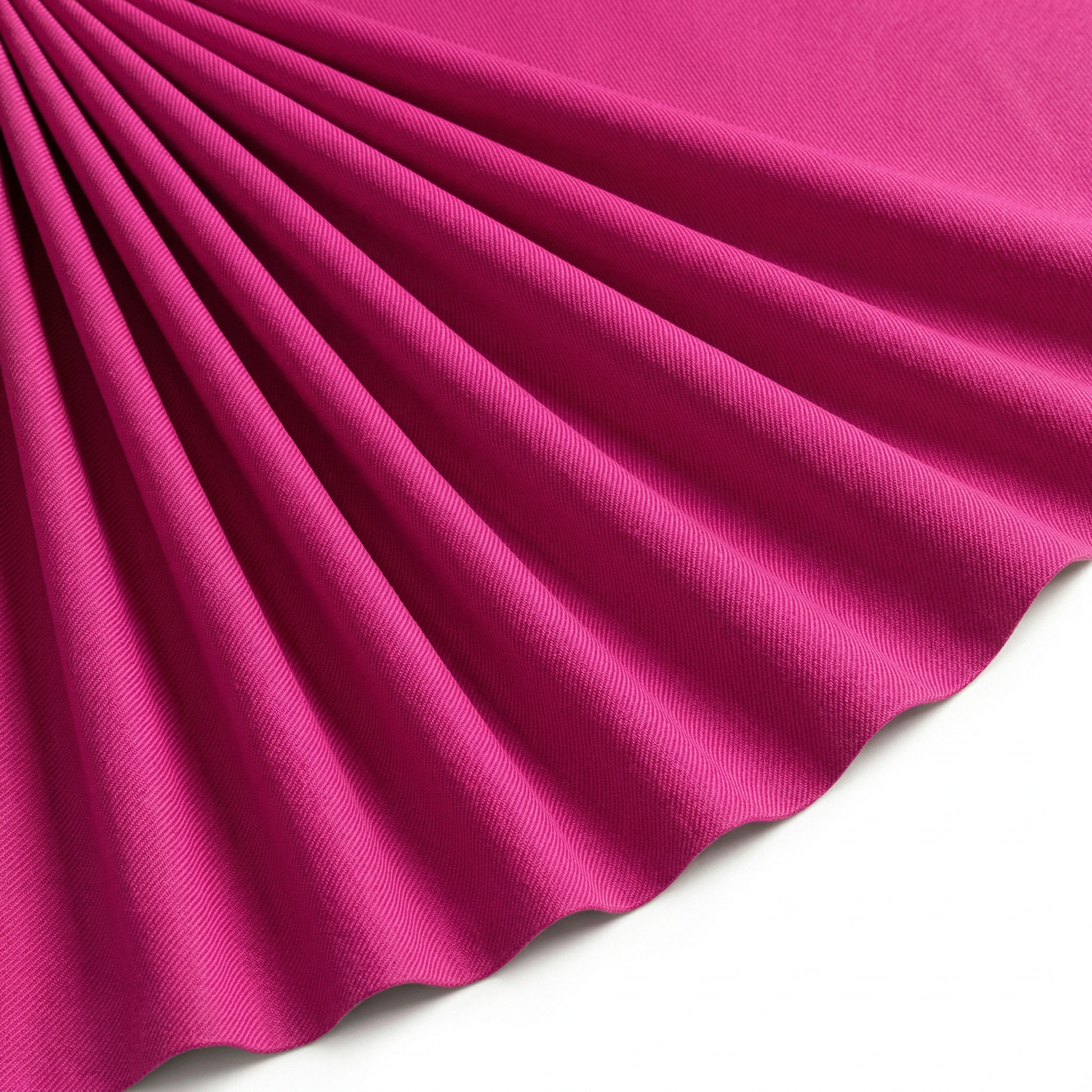 Tissu Gabardine Polycoton Rigide Uni Fuchsia