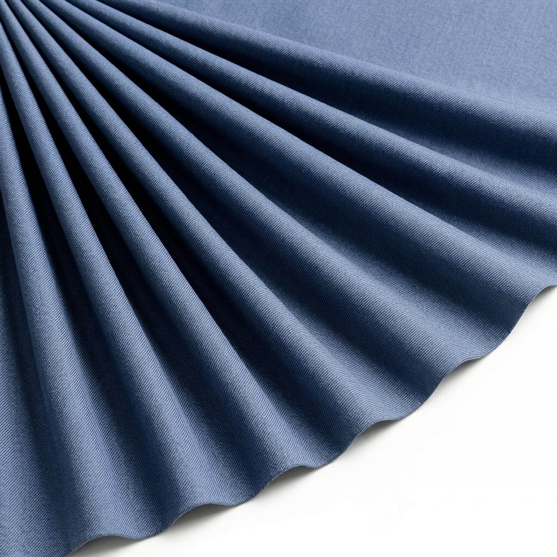 Tissu Gabardine Polycoton Rigide Uni Indigo