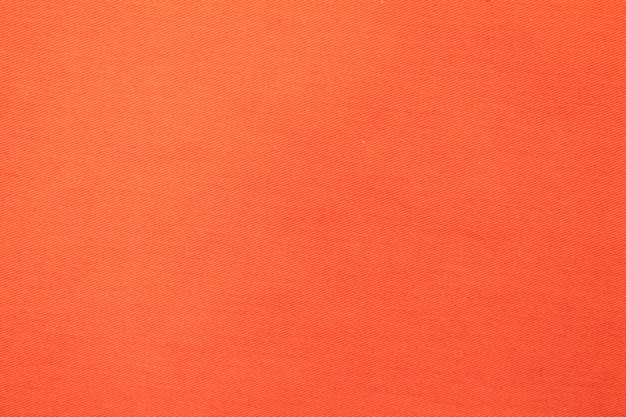 Tissu Gabardine Polycoton Rigide Uni Orange vif