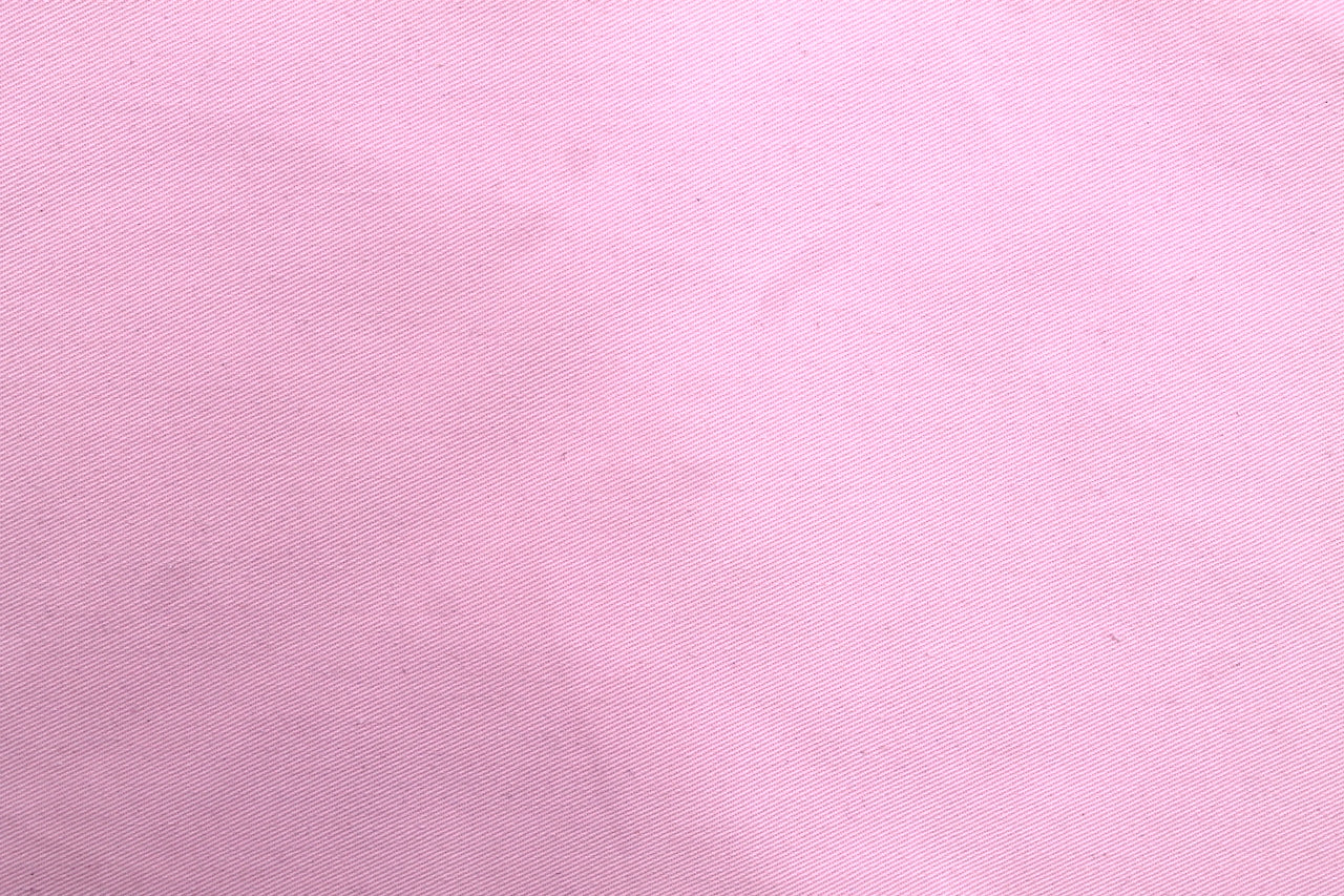 Tissu Gabardine Polycoton Rigide Uni Rose Clair