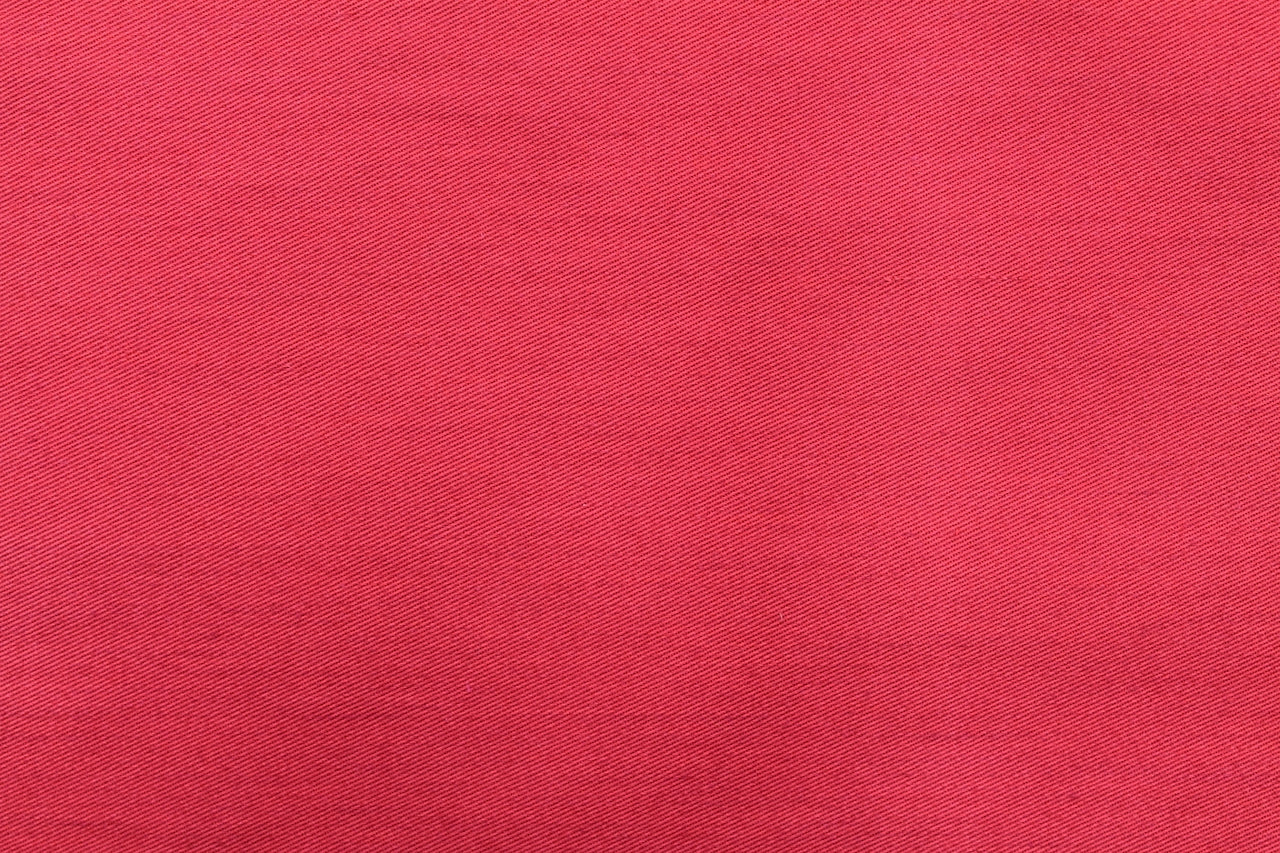 Tissu Gabardine Polycoton Rigide Uni Rouge