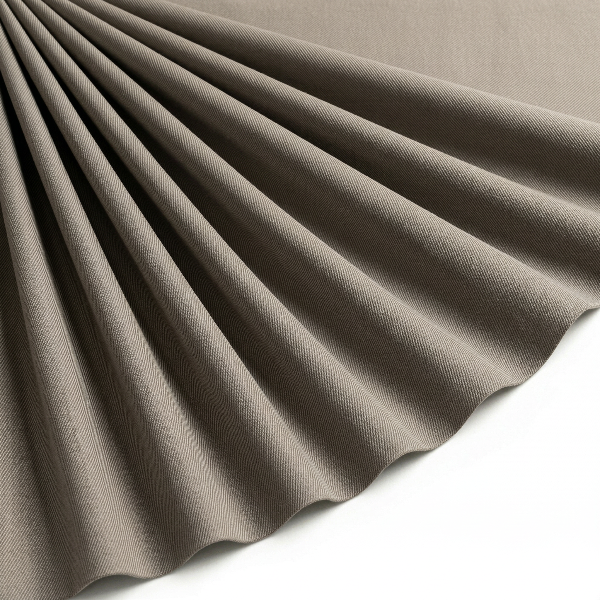 Tissu Gabardine Polycoton Rigide Uni Taupe