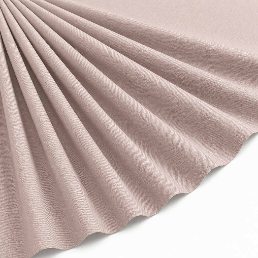 Tissu Gabardine de Viscose Uni Beige