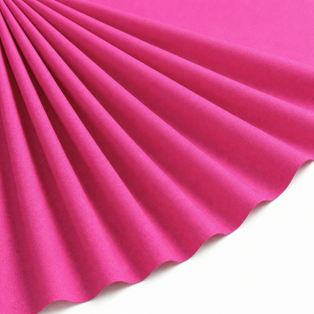 Tissu Gabardine de Viscose Uni Fuchsia