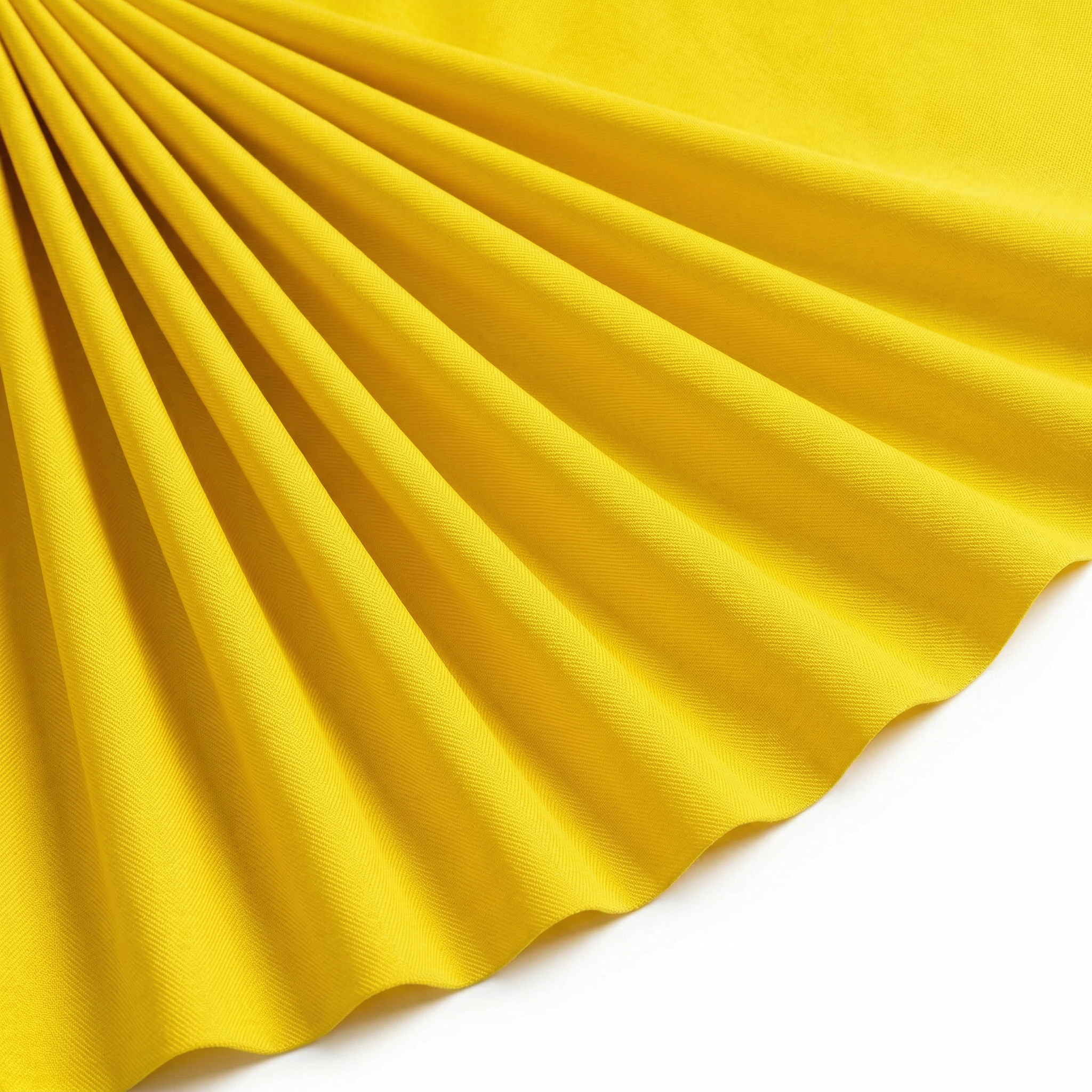 Tissu Gabardine de Viscose Uni Jaune
