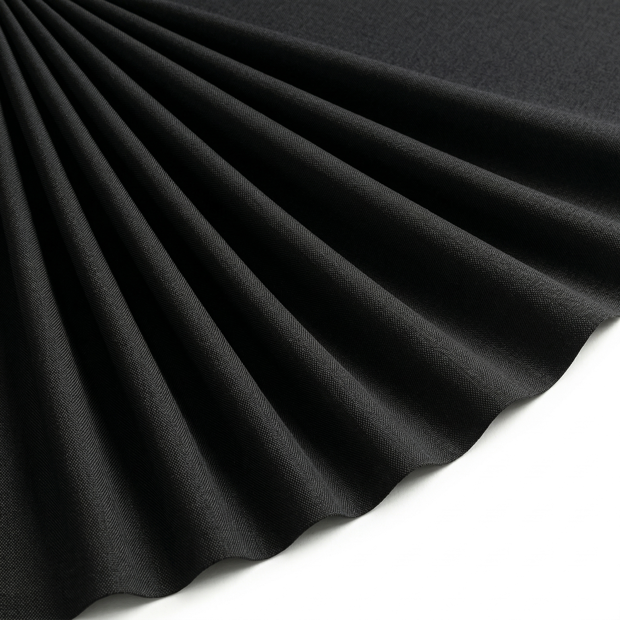 Tissu Gabardine de Viscose Uni Noir