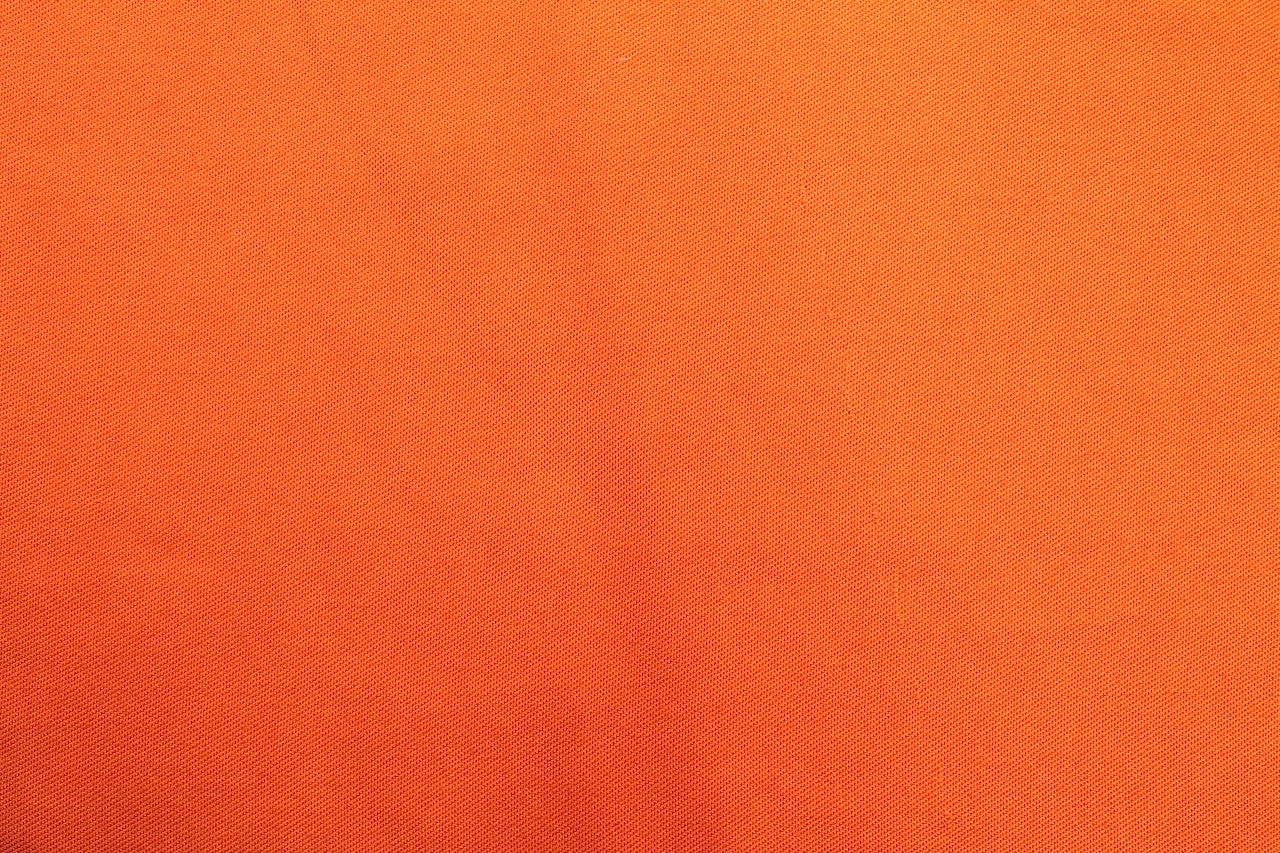 Tissu Gabardine de Viscose Uni Orange
