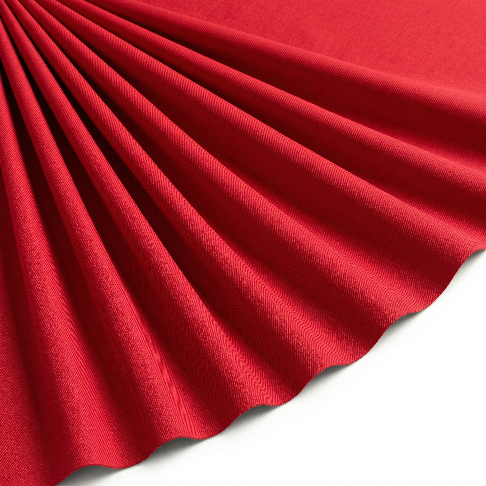 Tissu Gabardine de Viscose Uni Rouge