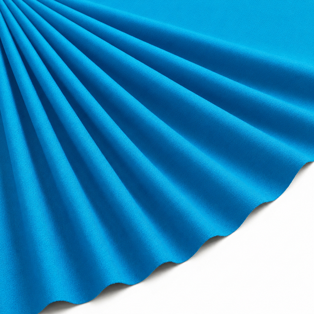 Tissu Gabardine de Viscose Uni Turquoise