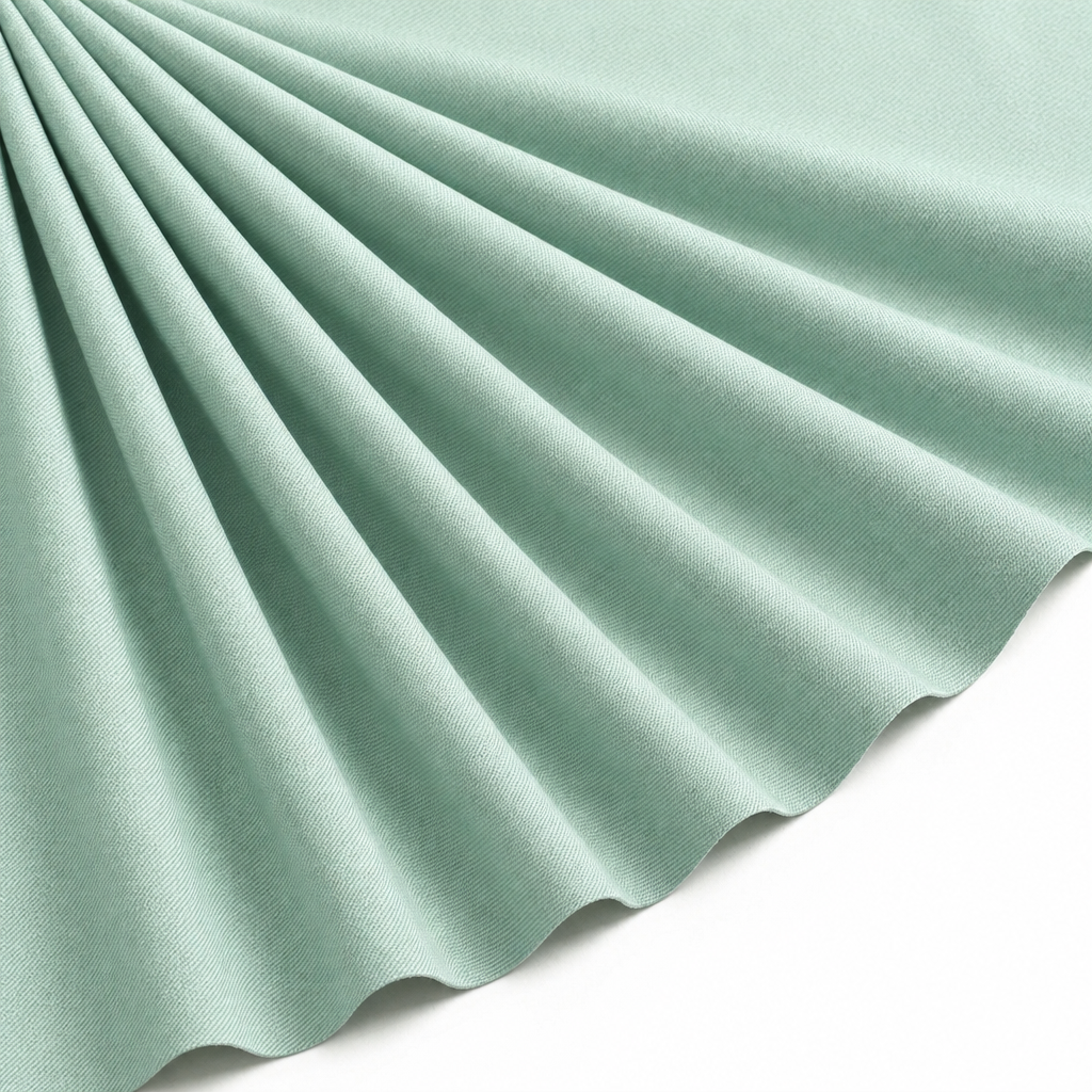Tissu Gabardine de Viscose Uni Vert jade