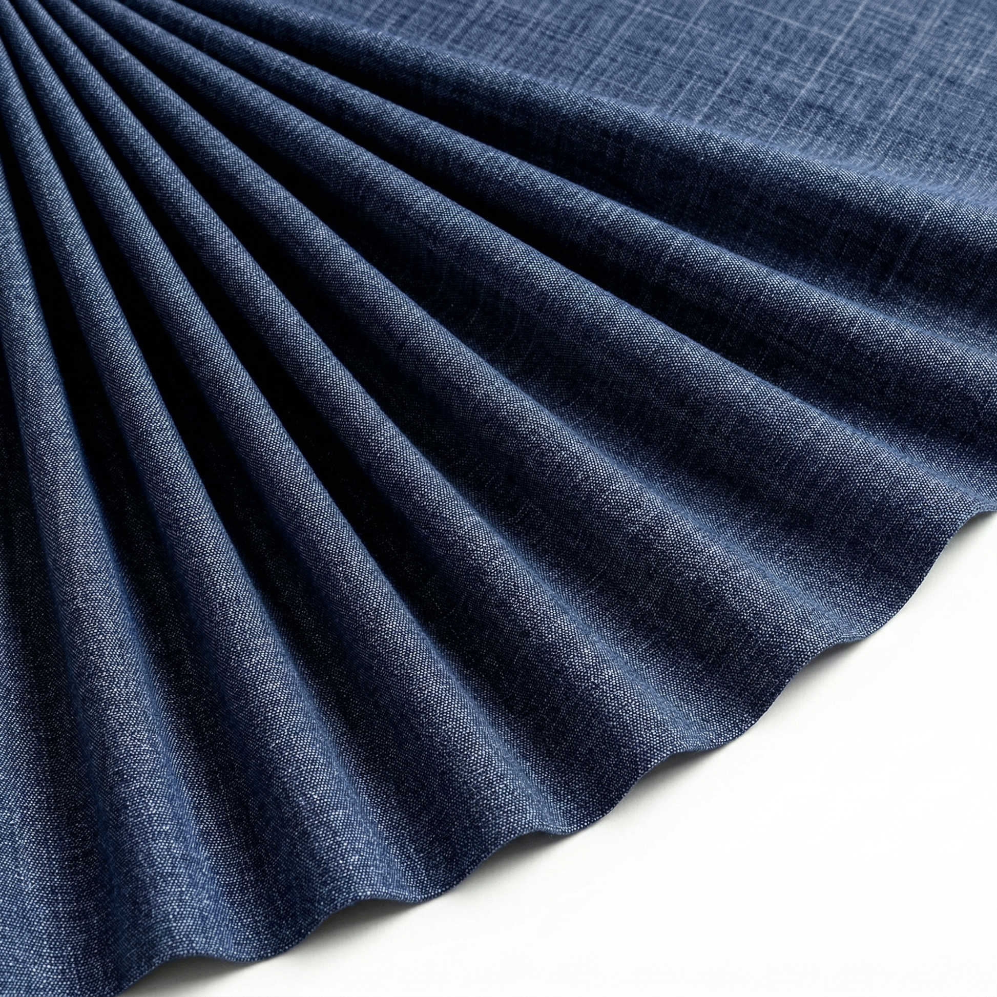 Tissu Jean Fluide mélange de Tencel et Coton Bleu foncé