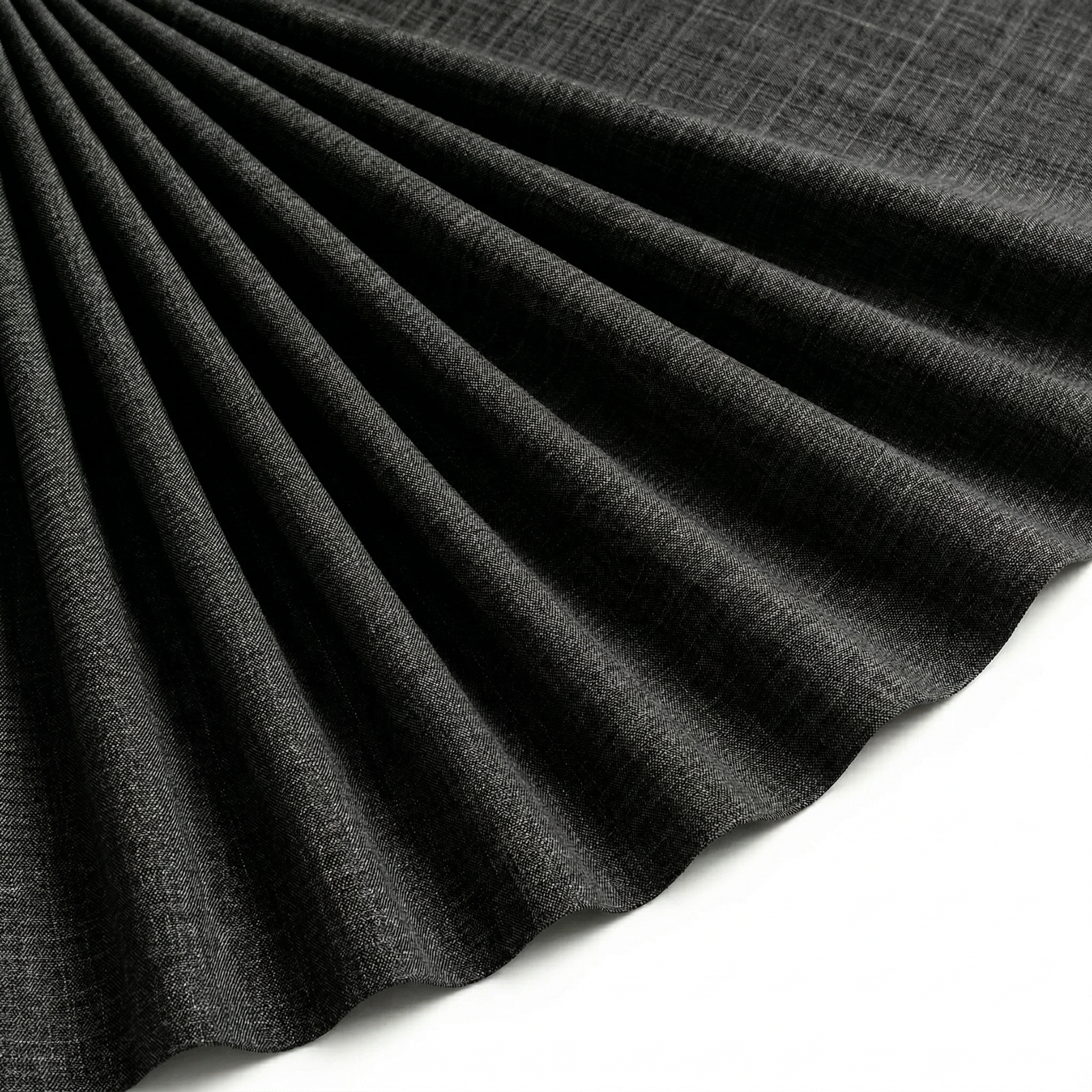 Tissu Jean Fluide mélange de Tencel et Coton Noir