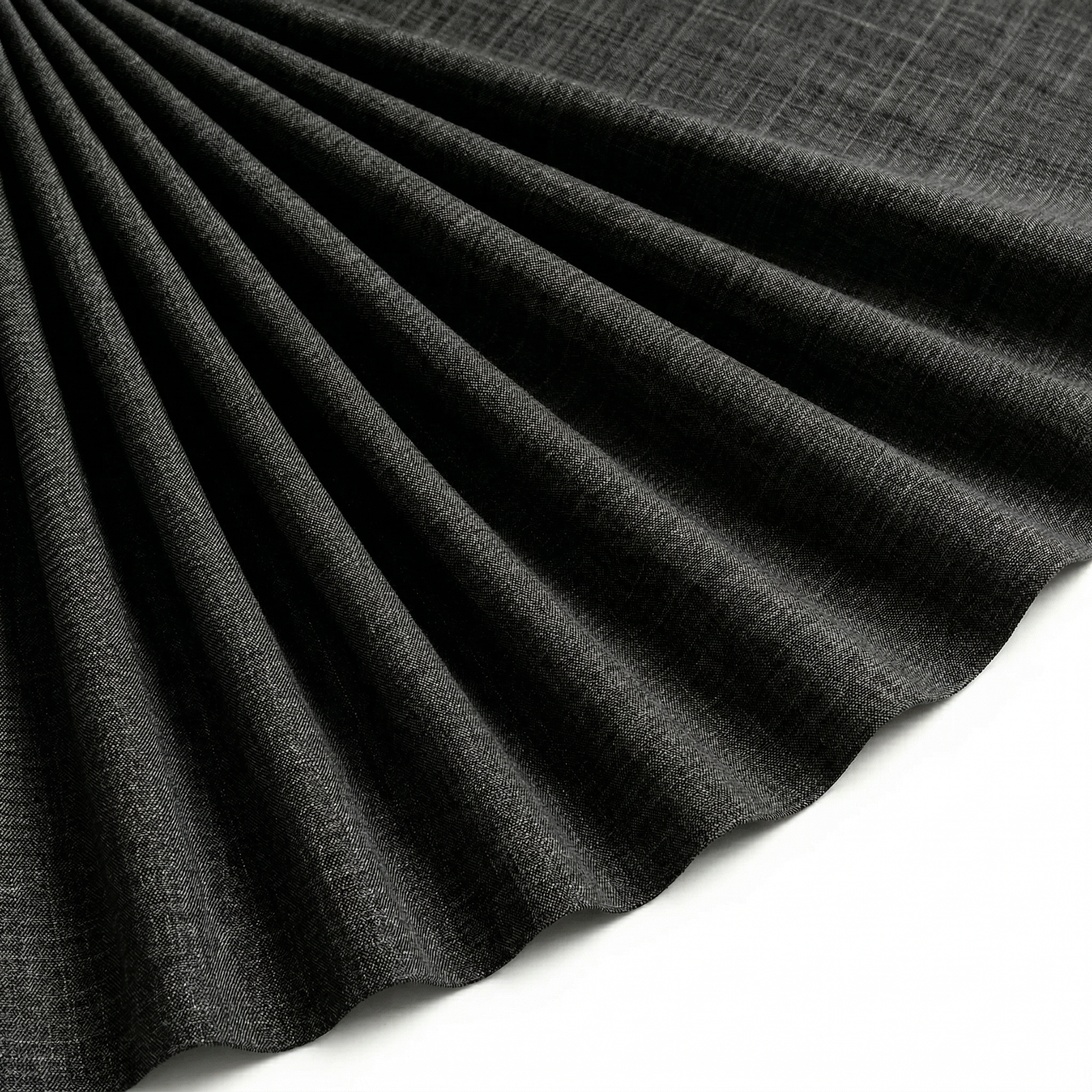 Tissu Jean Fluide mélange de Tencel et Coton Noir