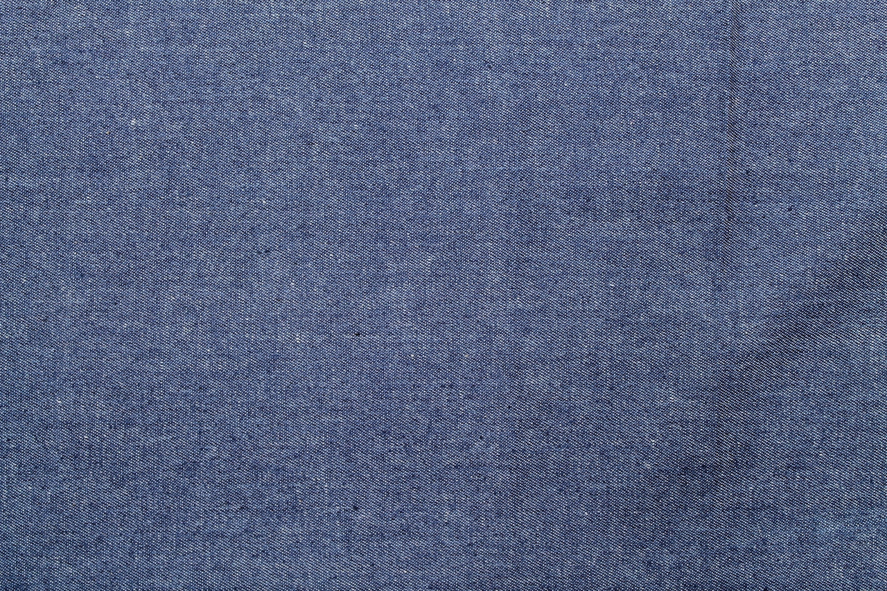 Tissu Jean de Coton Chemise Bleu foncé